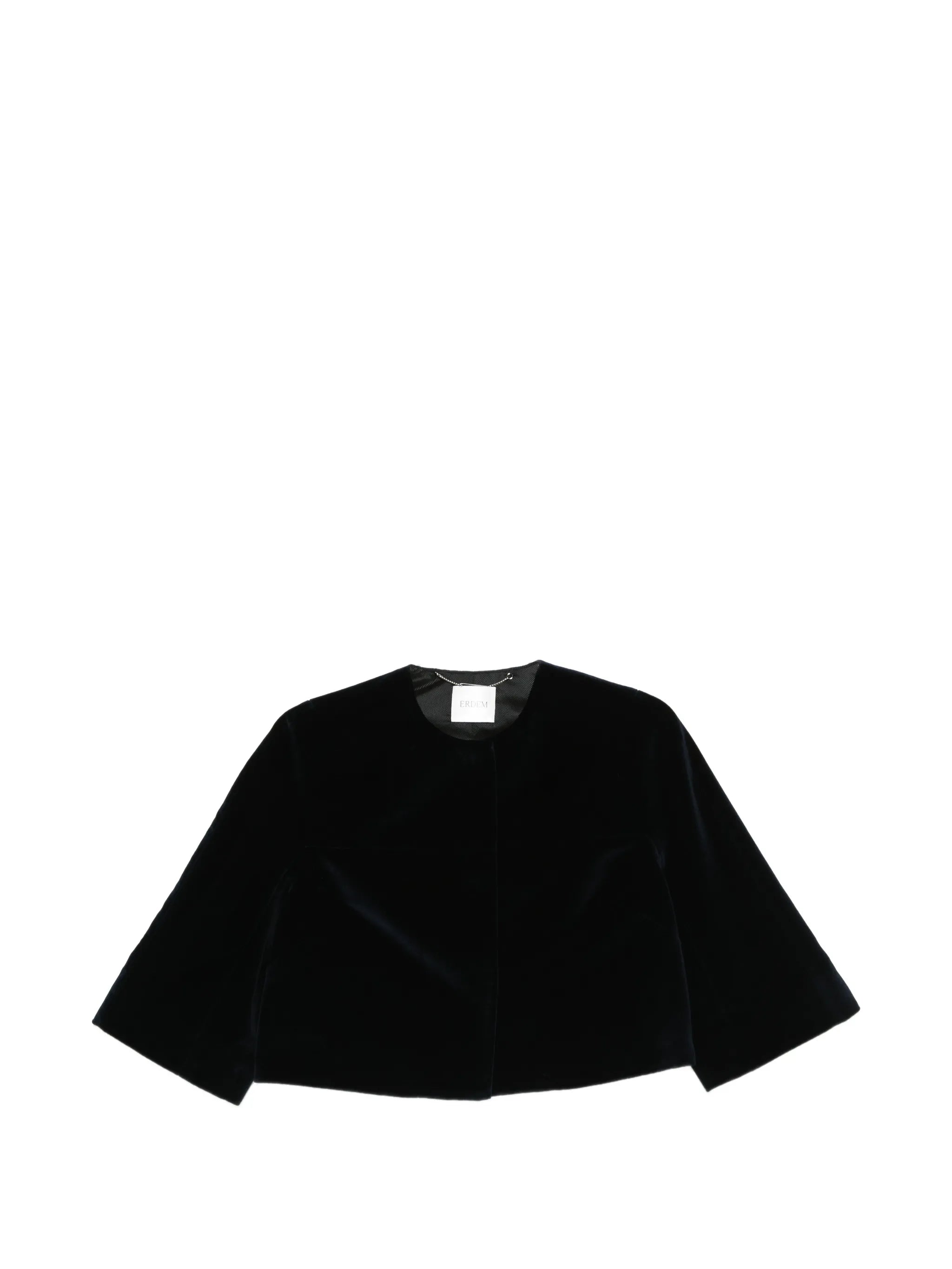 embellished velvet cropped evening jacket