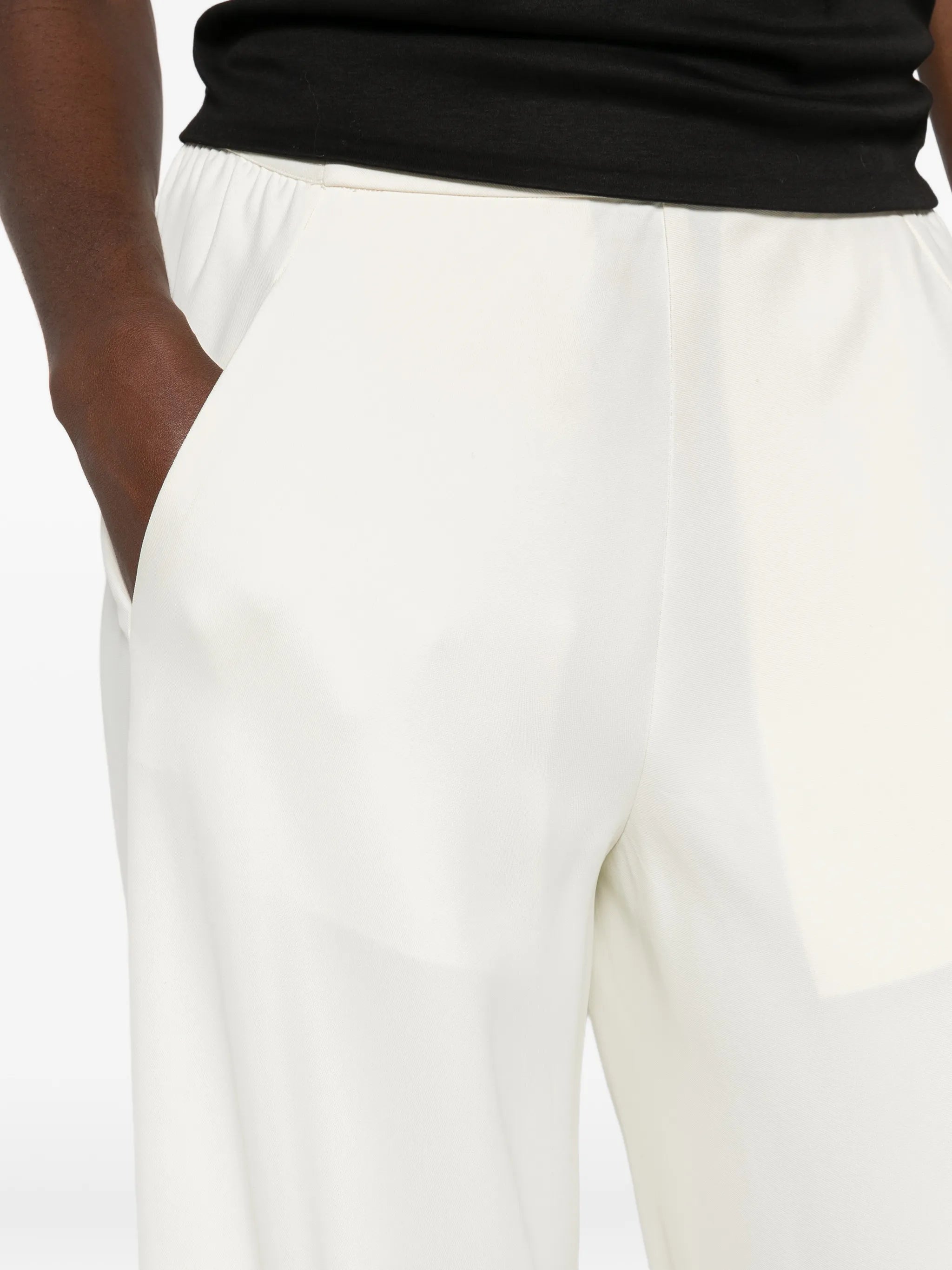 bias-cut crepe trousers