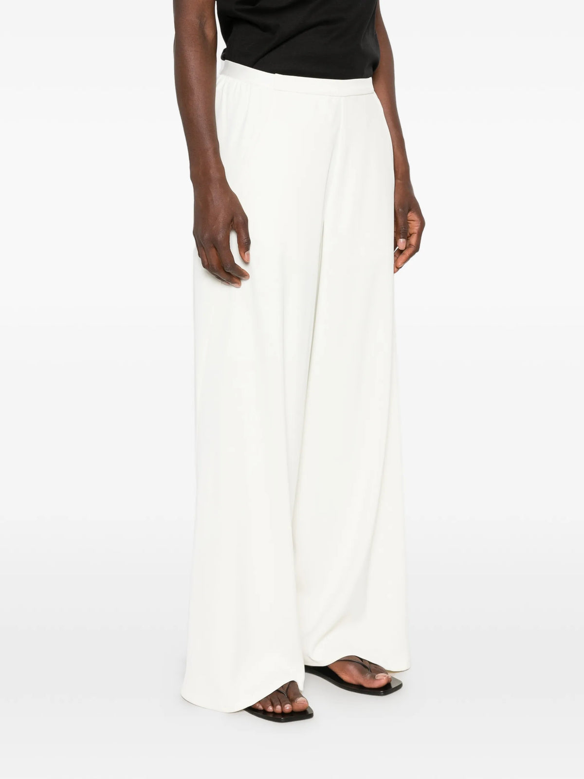 bias-cut crepe trousers