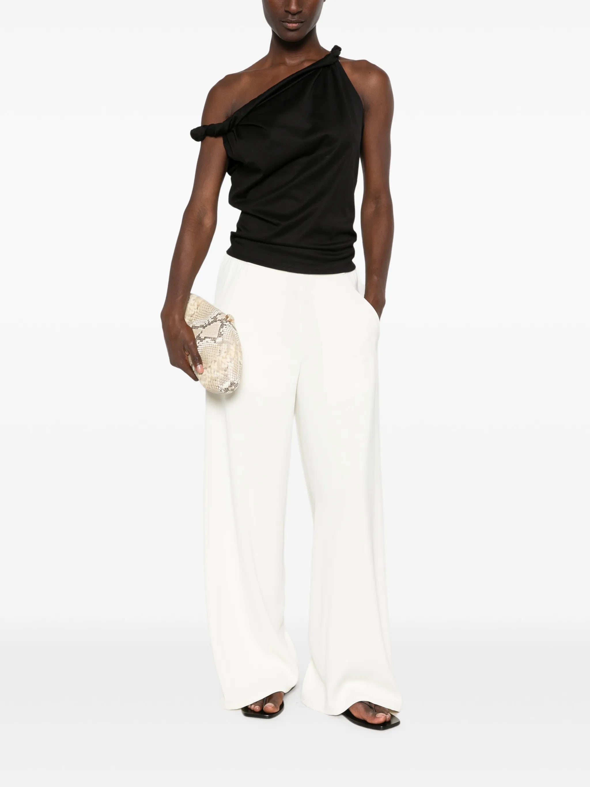 bias-cut crepe trousers