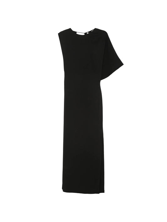 draped-sleeve cut-out gown maxi dress