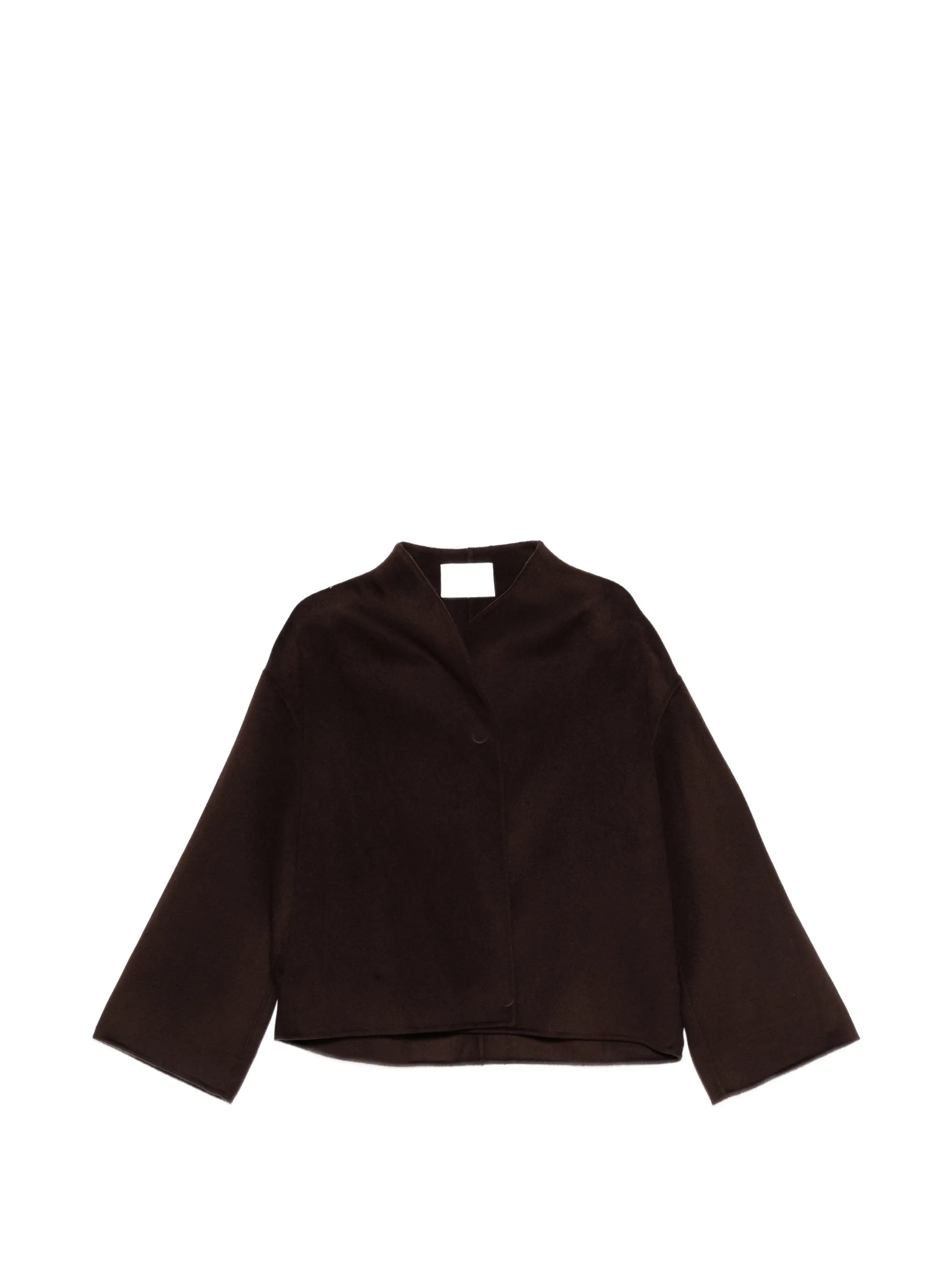 concealed-fastening boxy jacket