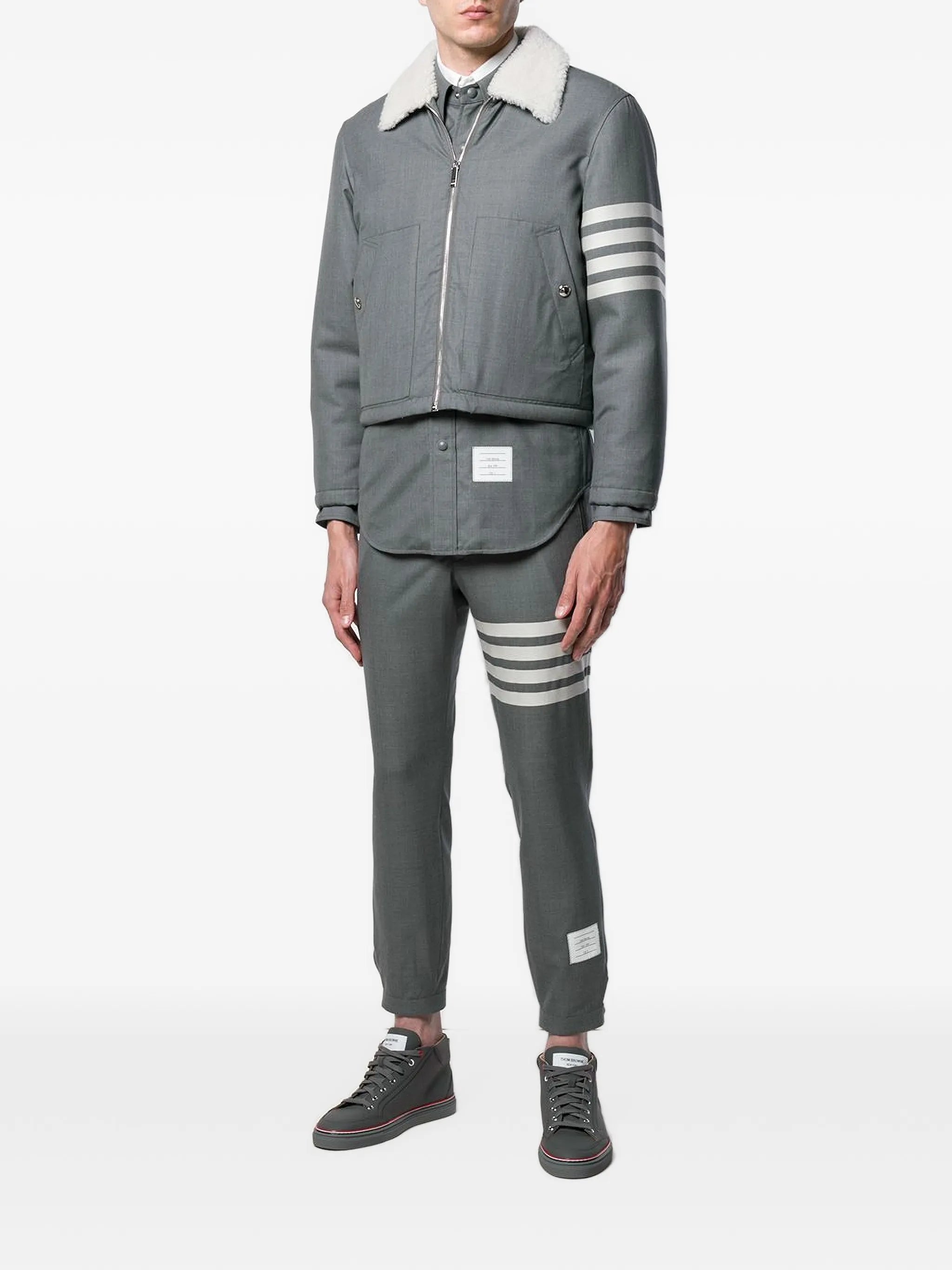 4-Bar wool overshirt