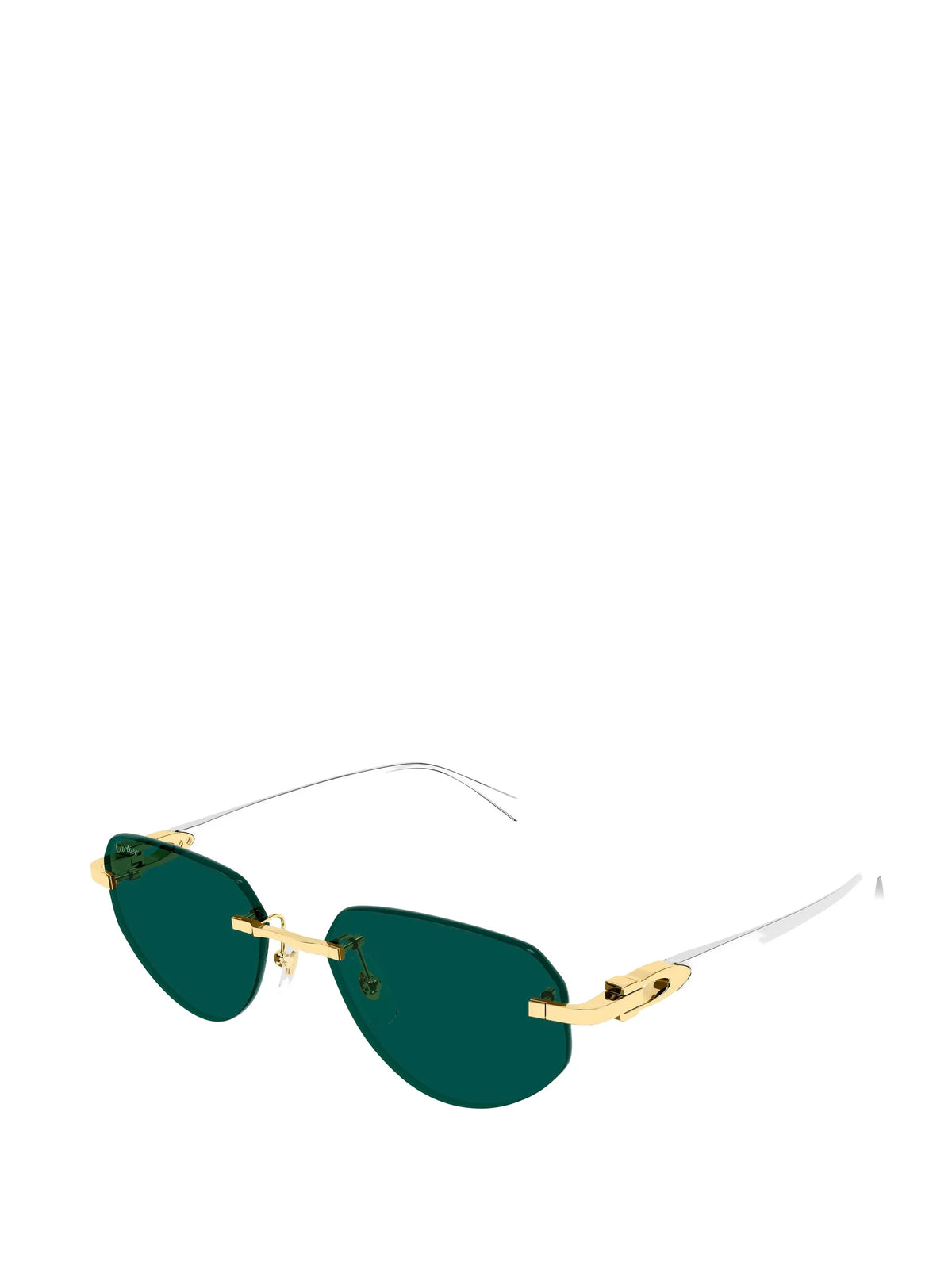 rimless geometric-frame sunglasses