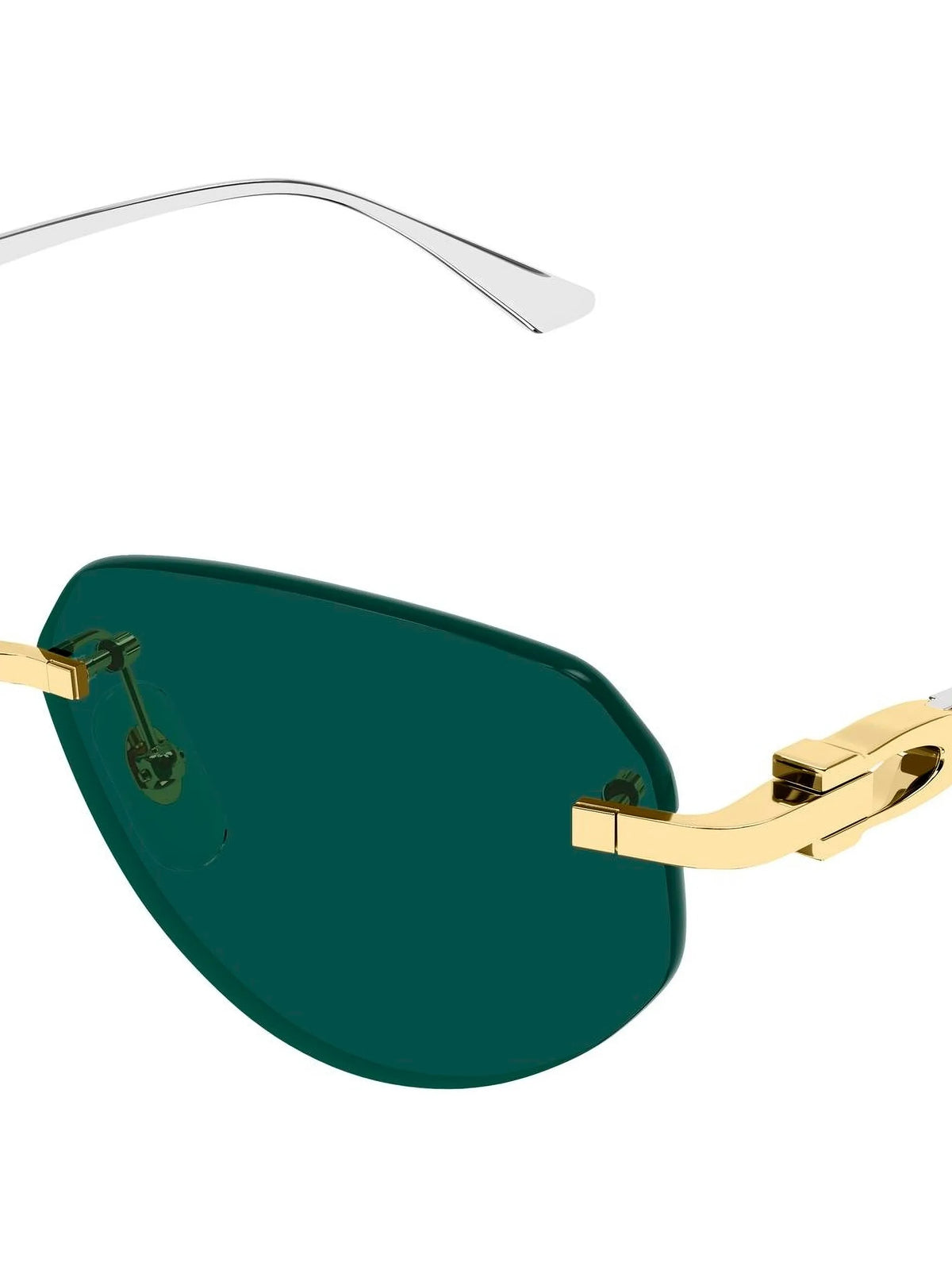 rimless geometric-frame sunglasses