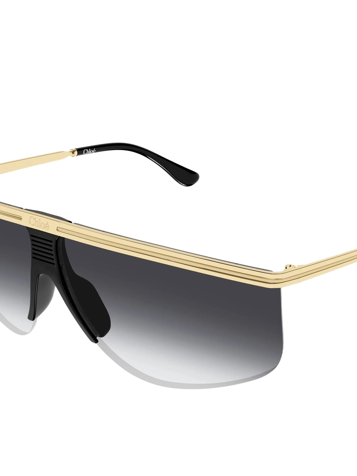 pilot-frame shield sunglasses