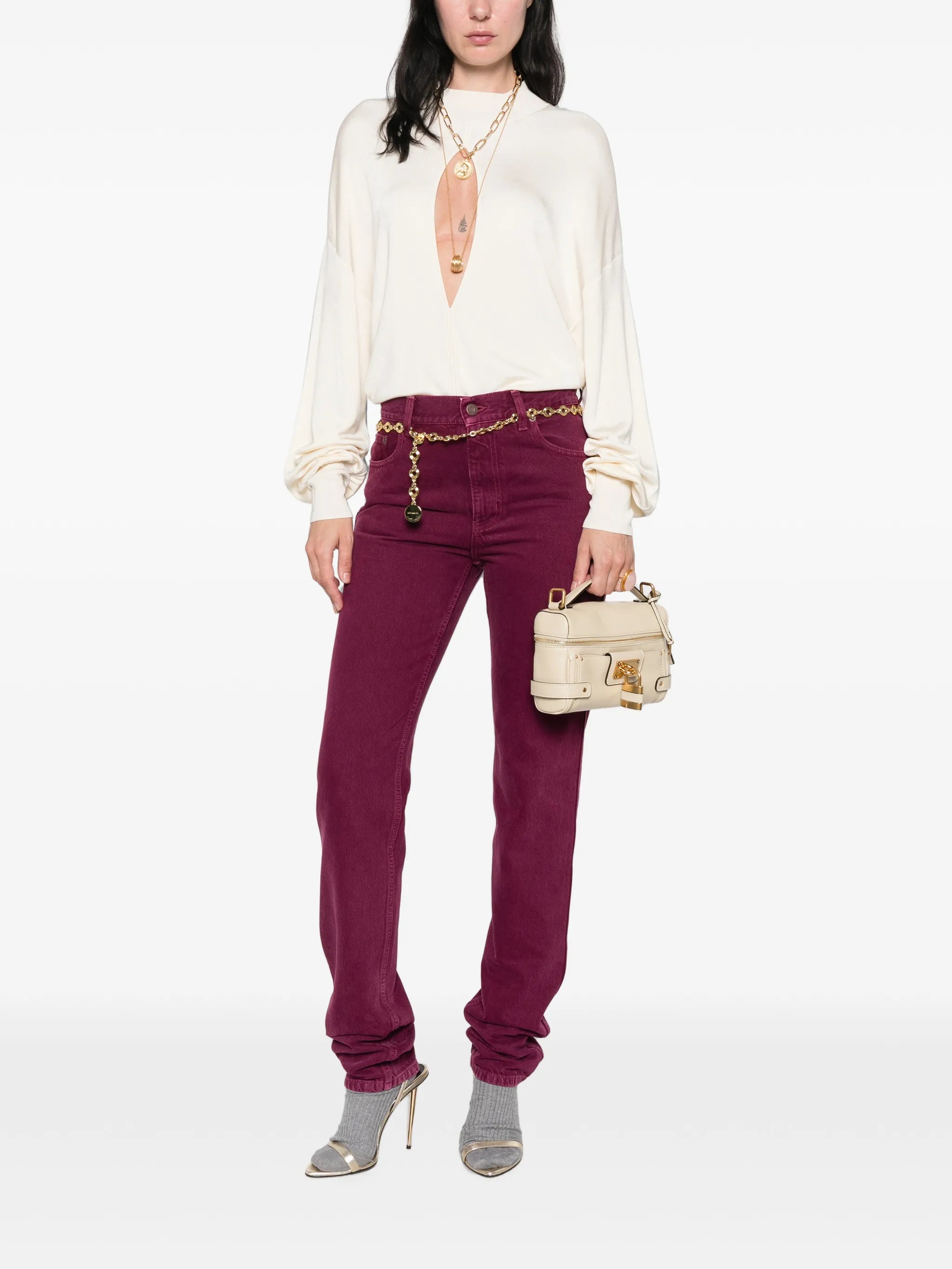 straight-leg jeans
