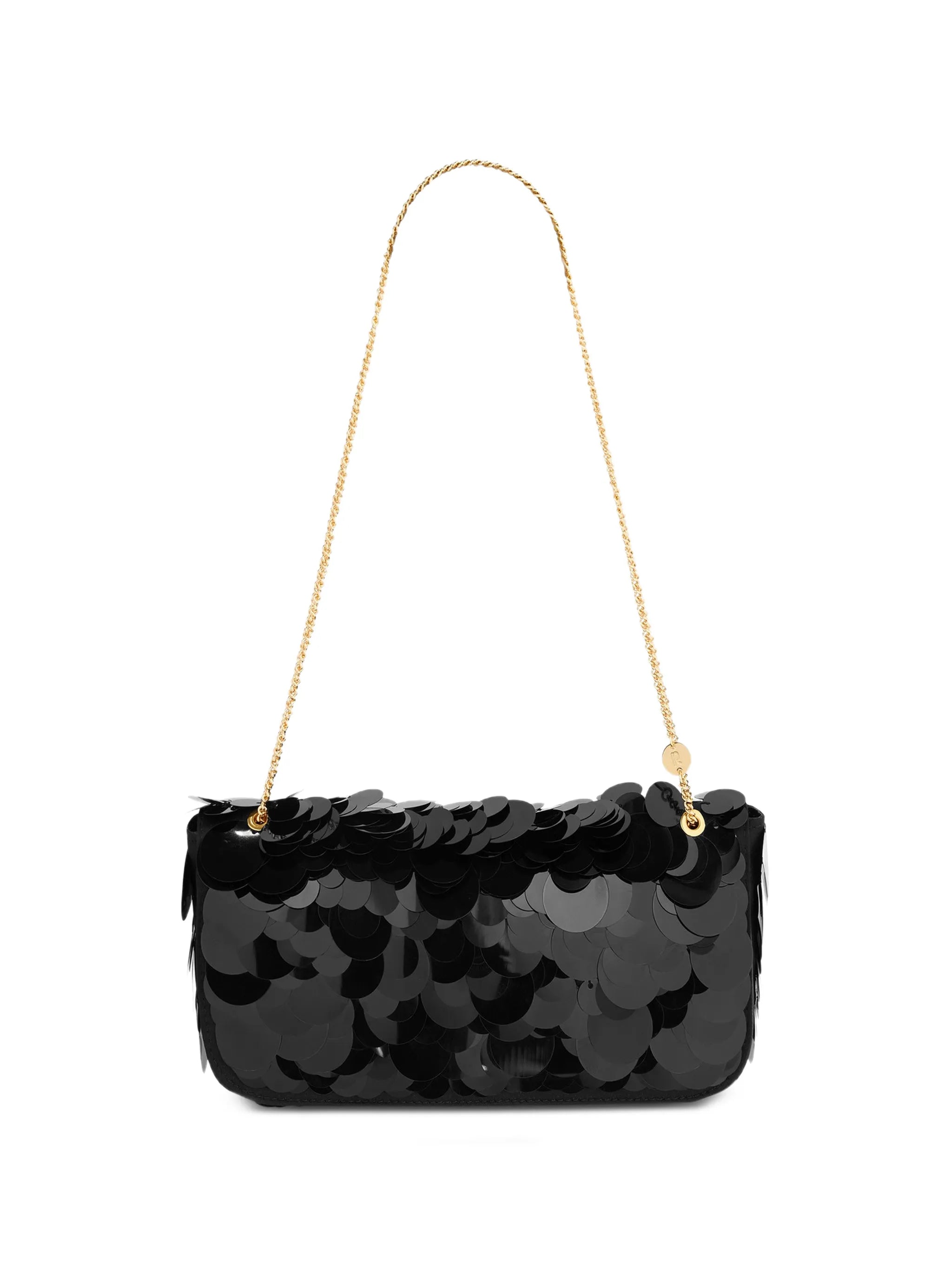 sparkle bag with black sequin embroidery