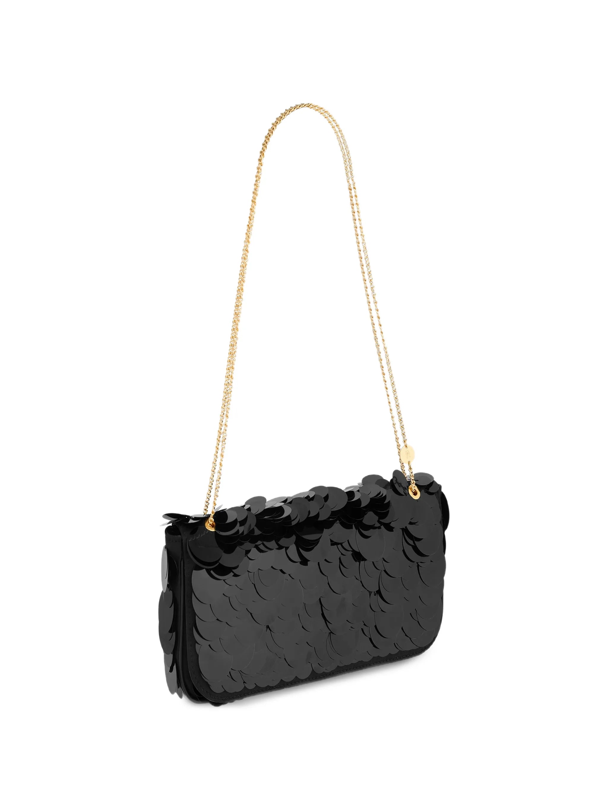 sparkle bag with black sequin embroidery