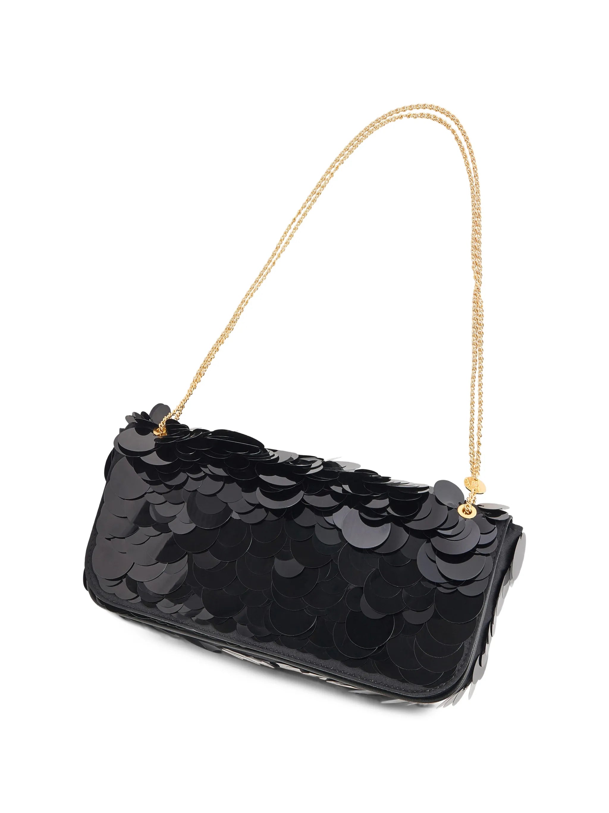 sparkle bag with black sequin embroidery