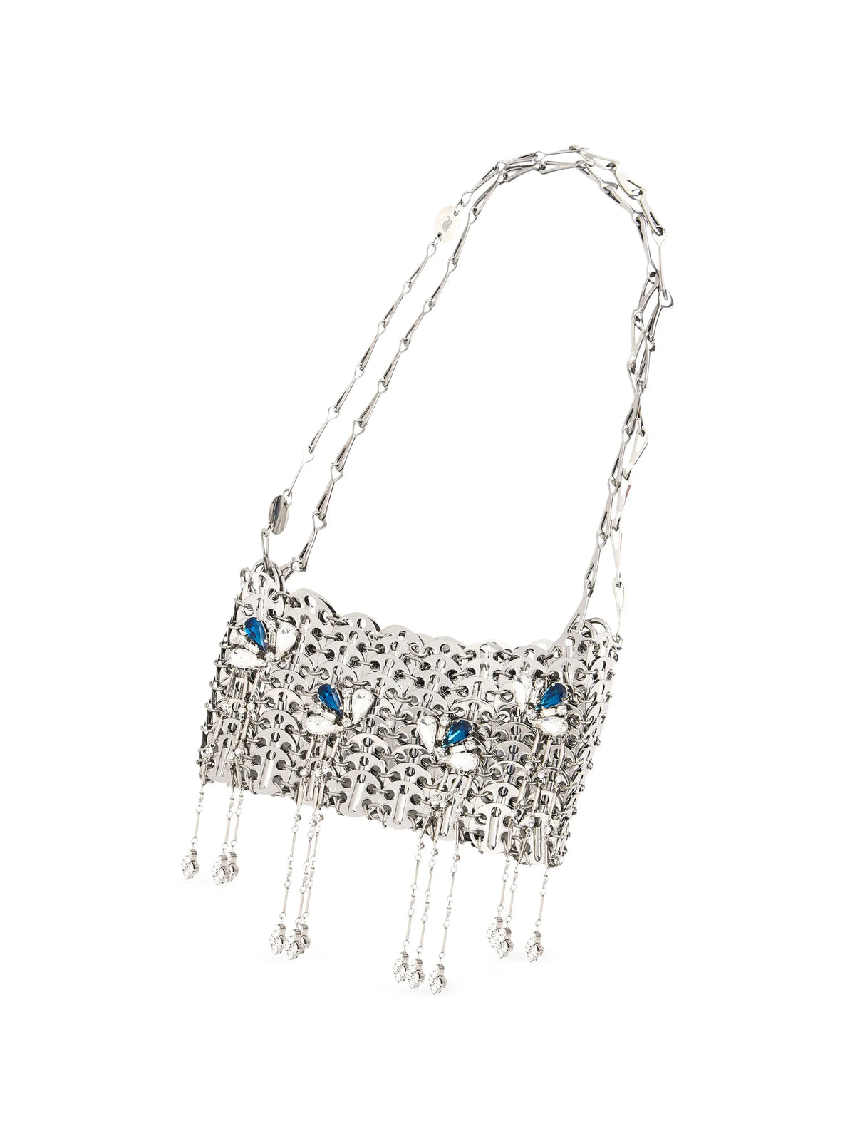 1969 Nano silver bag with blue and silver signature jewels