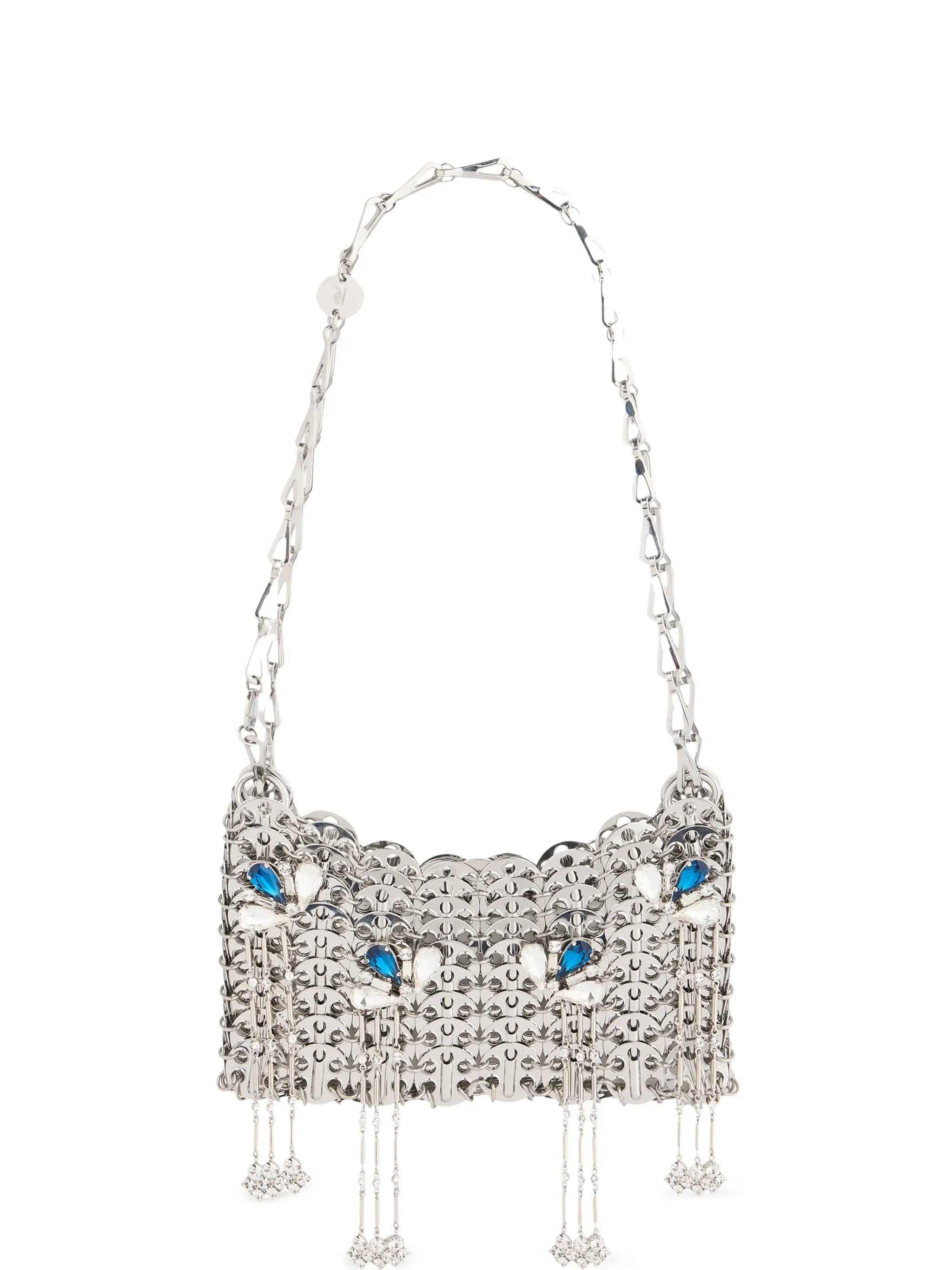 1969 Nano silver bag with blue and silver signature jewels