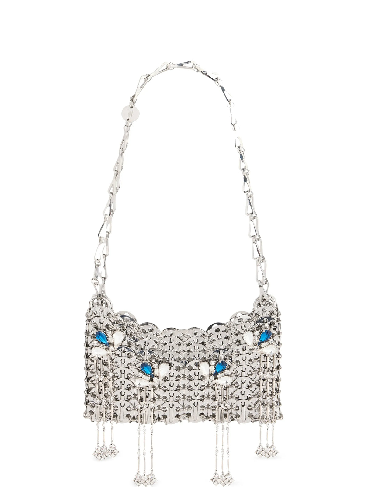 1969 Nano silver bag with blue and silver signature jewels