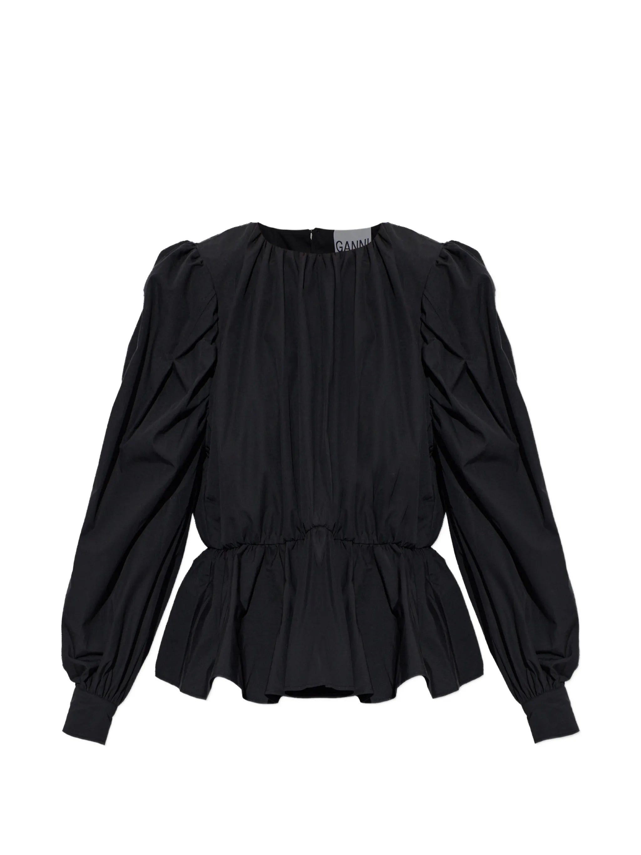 puff-sleeves blouse
