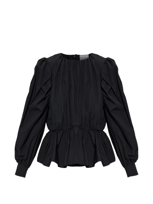 puff-sleeves blouse