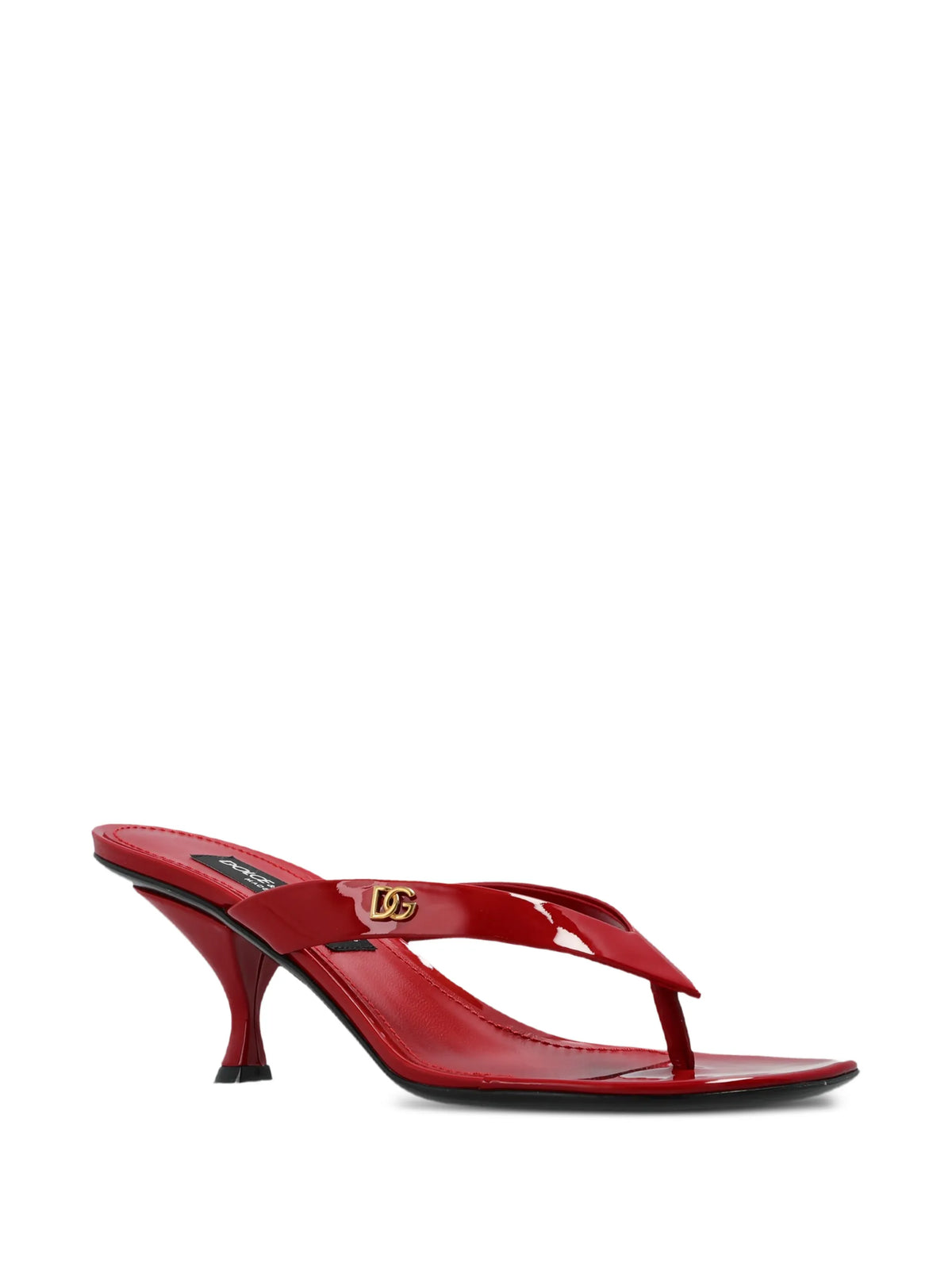 DG logo patent leather sandals