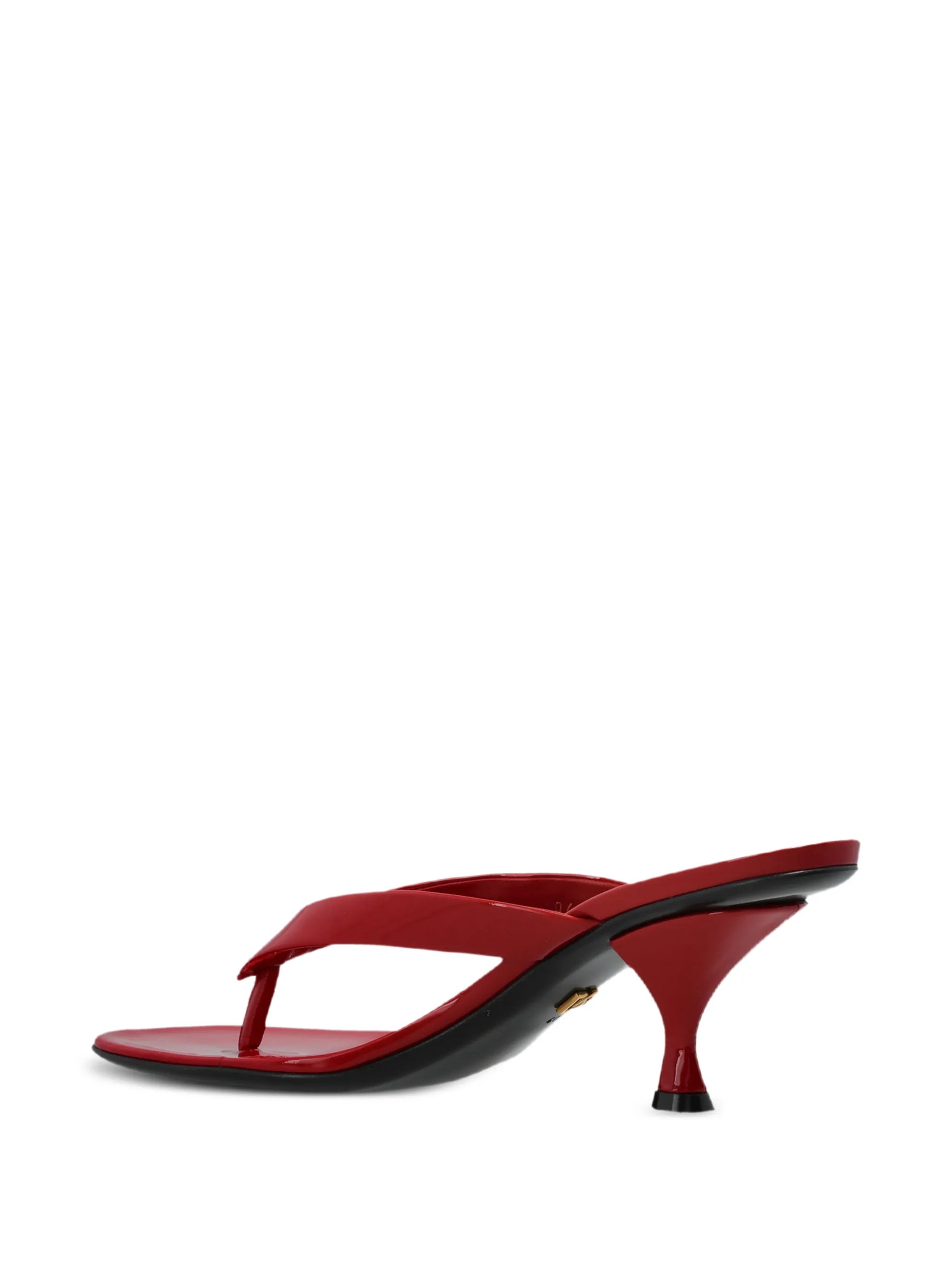 DG logo patent leather sandals