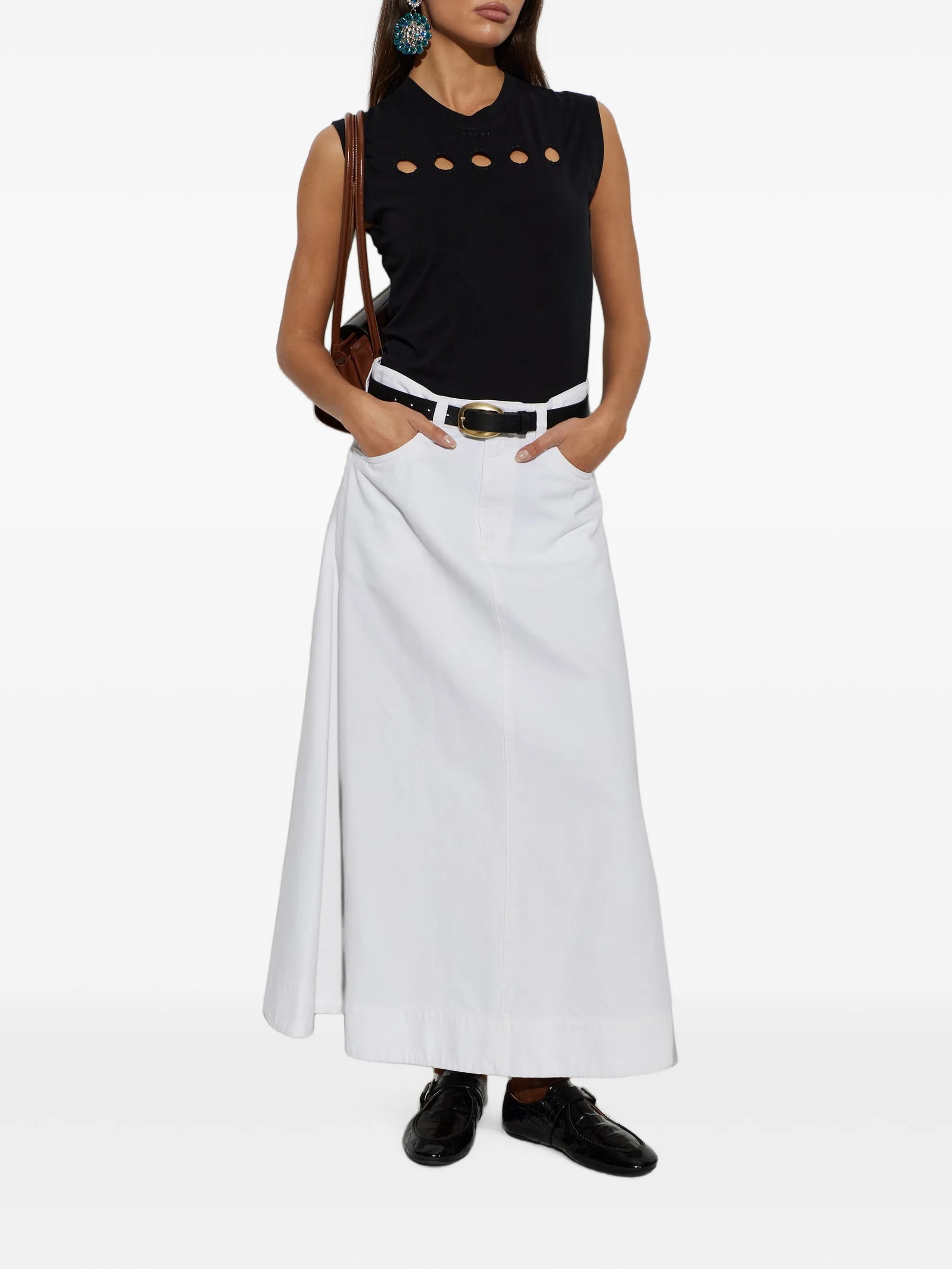 cut-out sleeveless tank top