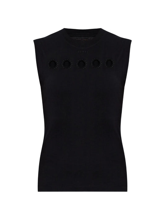 cut-out sleeveless tank top