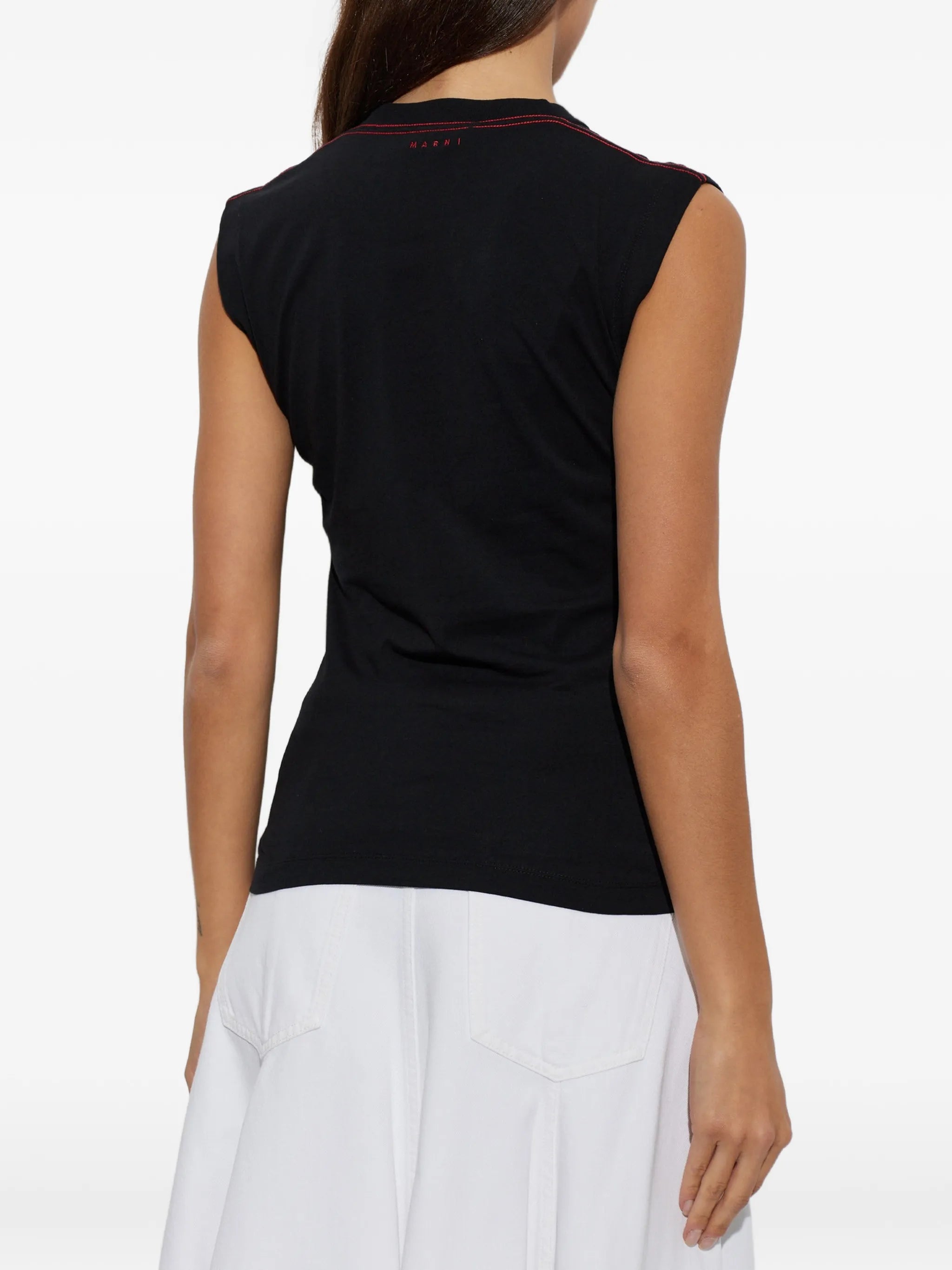 cut-out sleeveless tank top