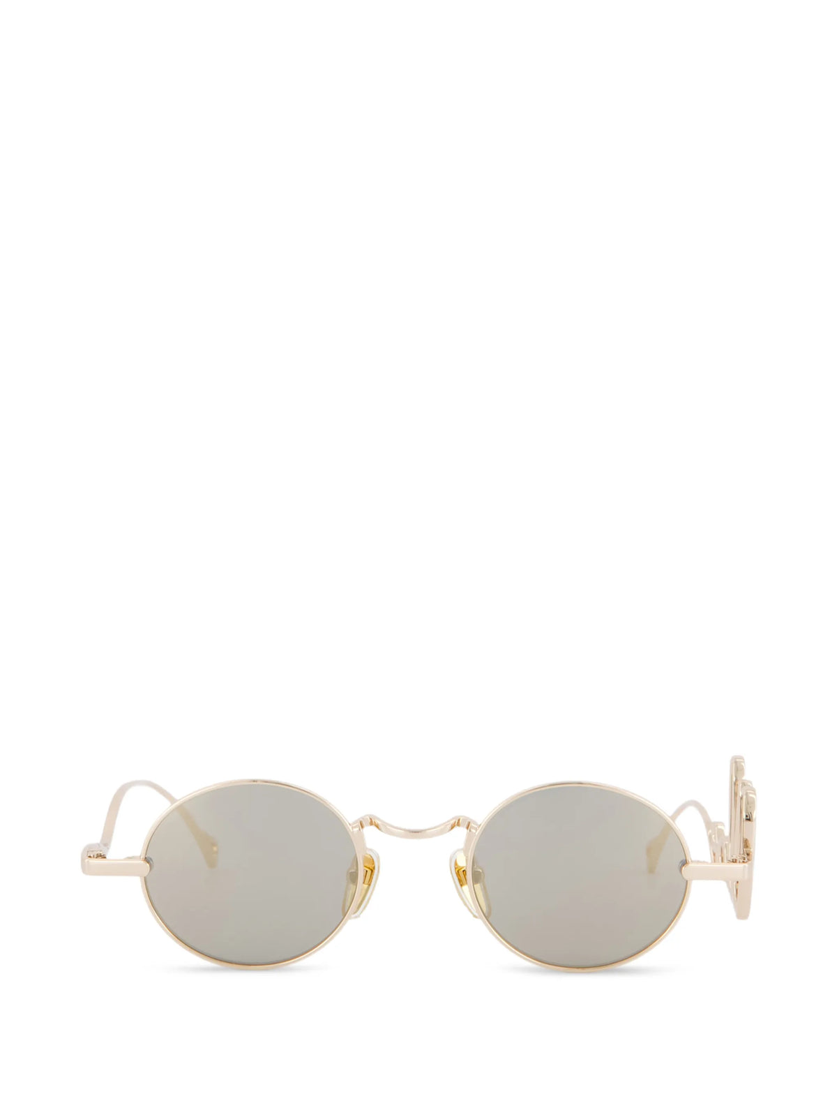 logo-arm round-frame sunglasses