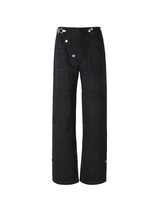 buckle-detail jeans