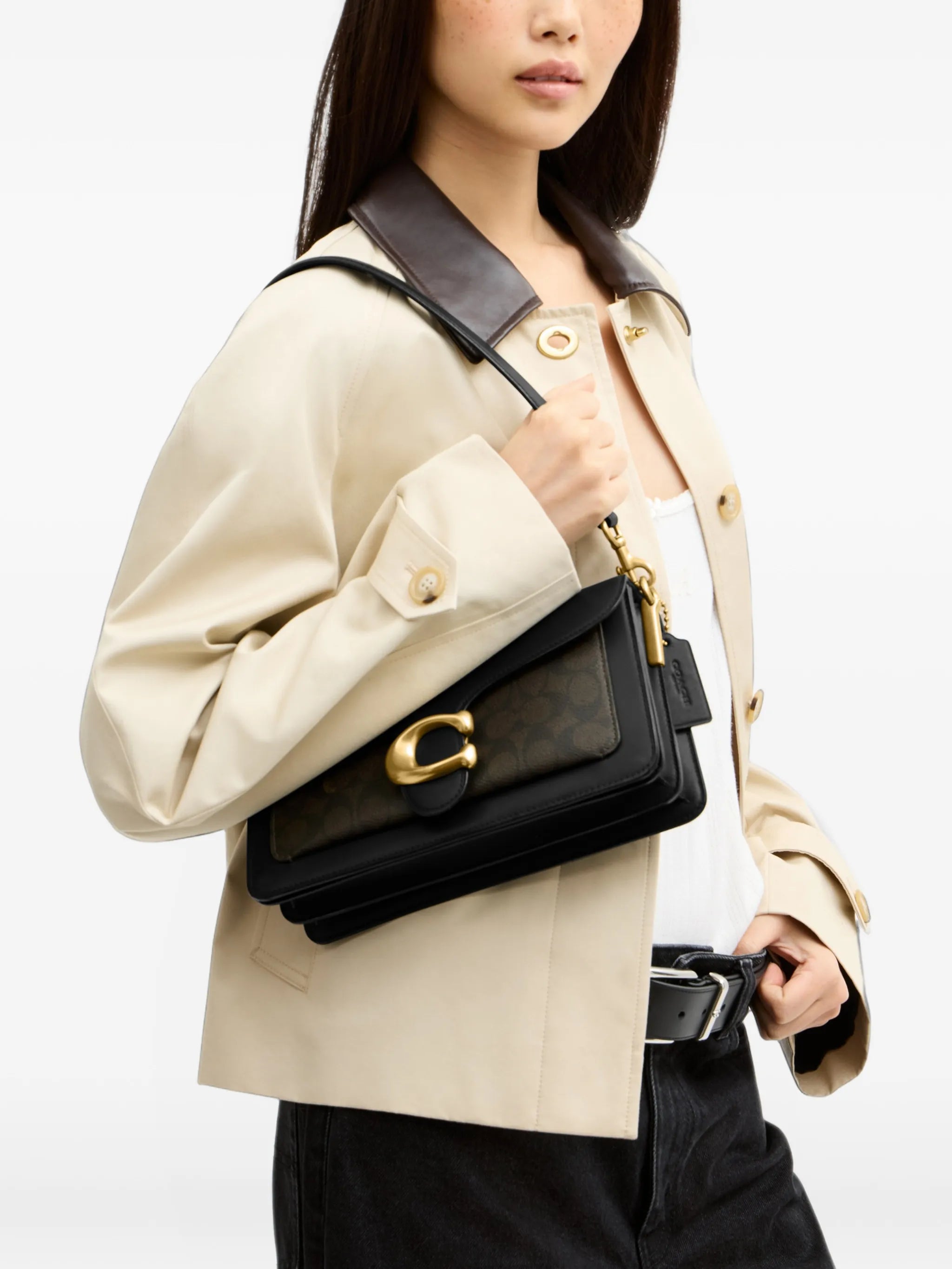 Tabby shoulder bag 26 In Signature Upcrafted leather