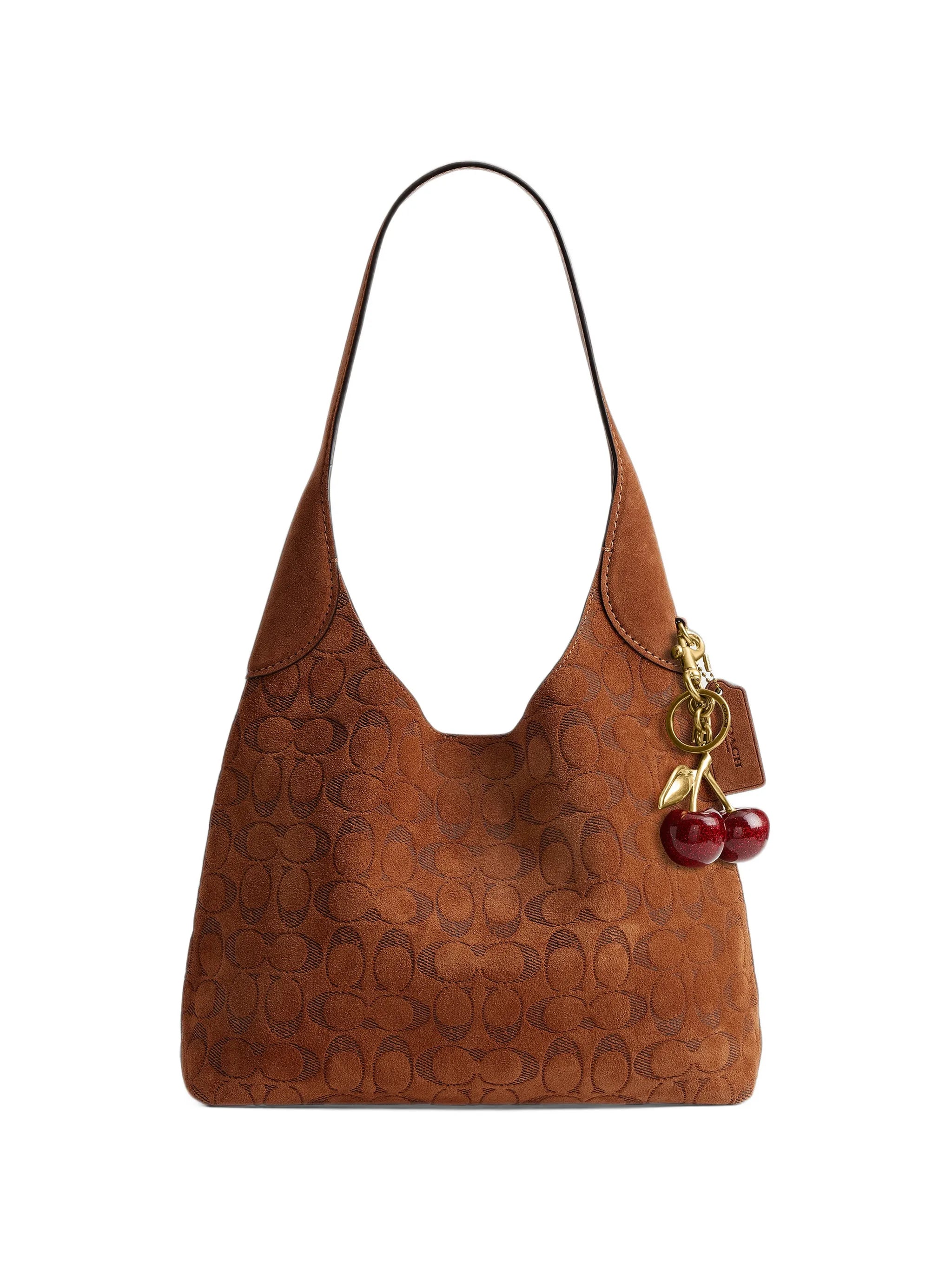 Brooklyn 28 suede shoulder bag