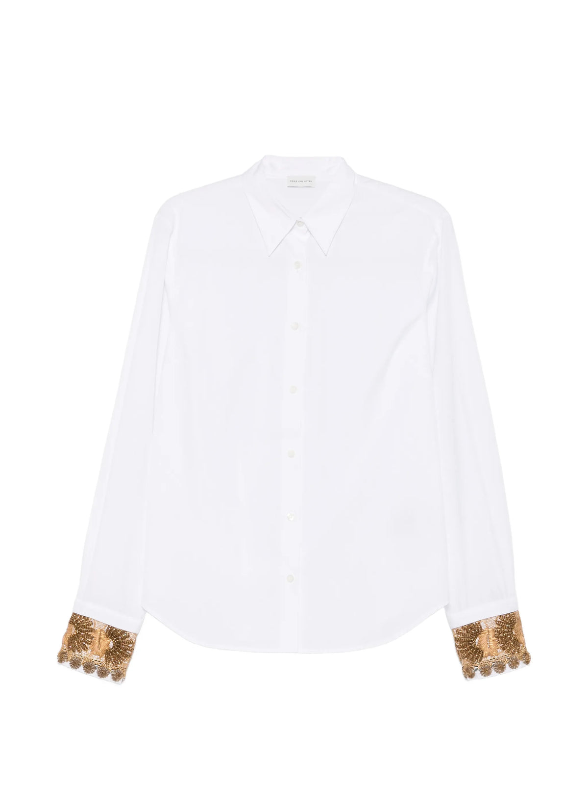 embellished-cuffs shirt
