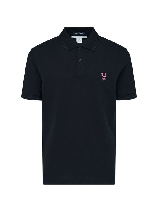 x Fred Perry logo-embroidered tipped polo shirt