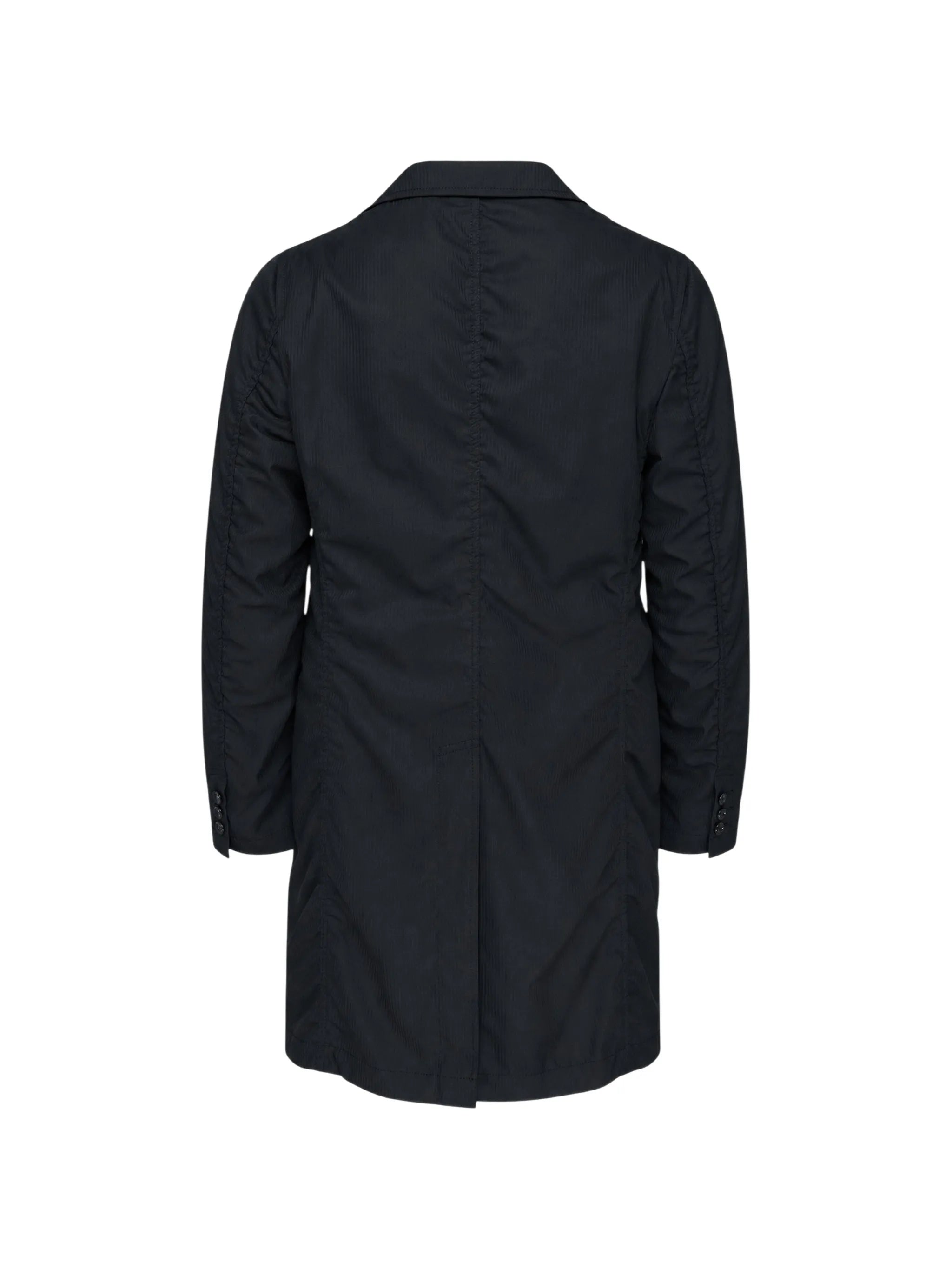pinstripe-pattern single-breasted coat