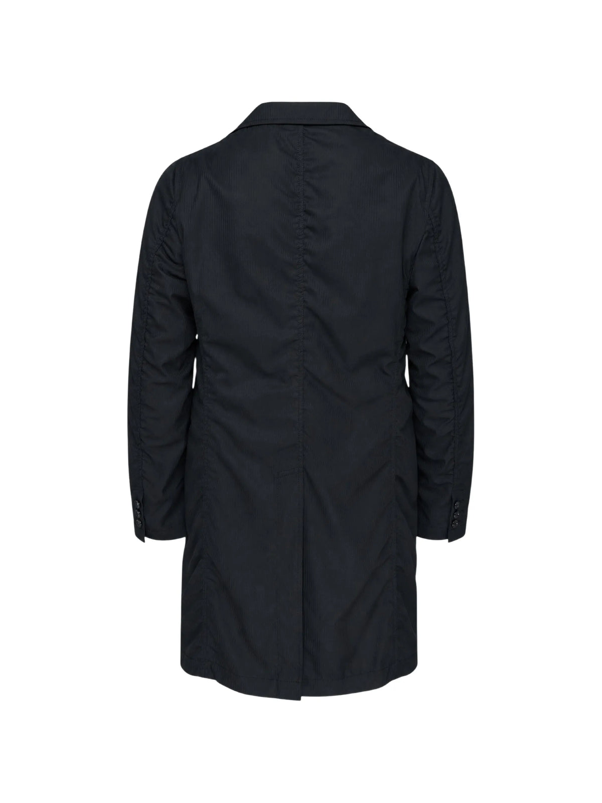pinstripe-pattern single-breasted coat