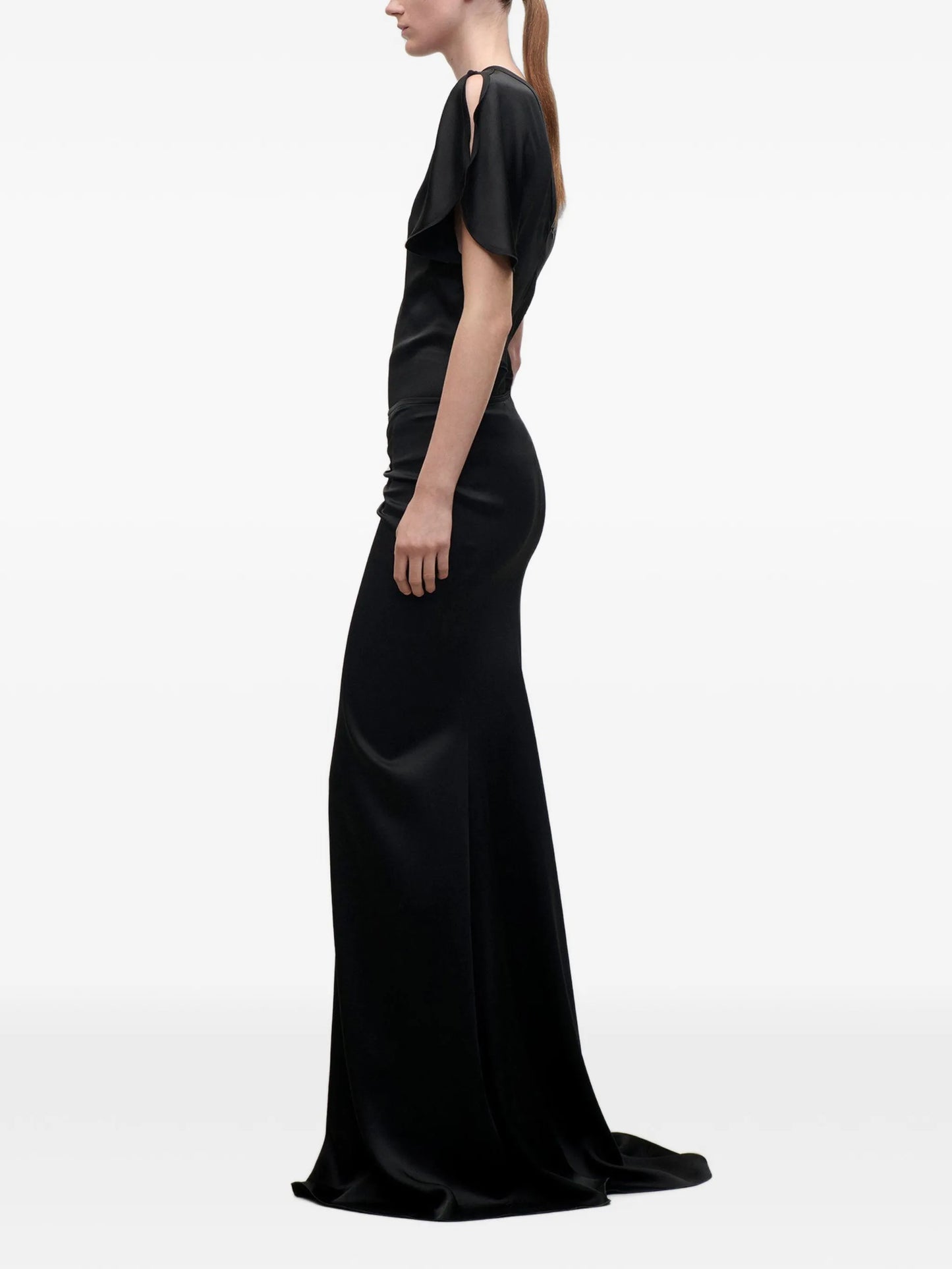 Isabella ruched maxi skirt