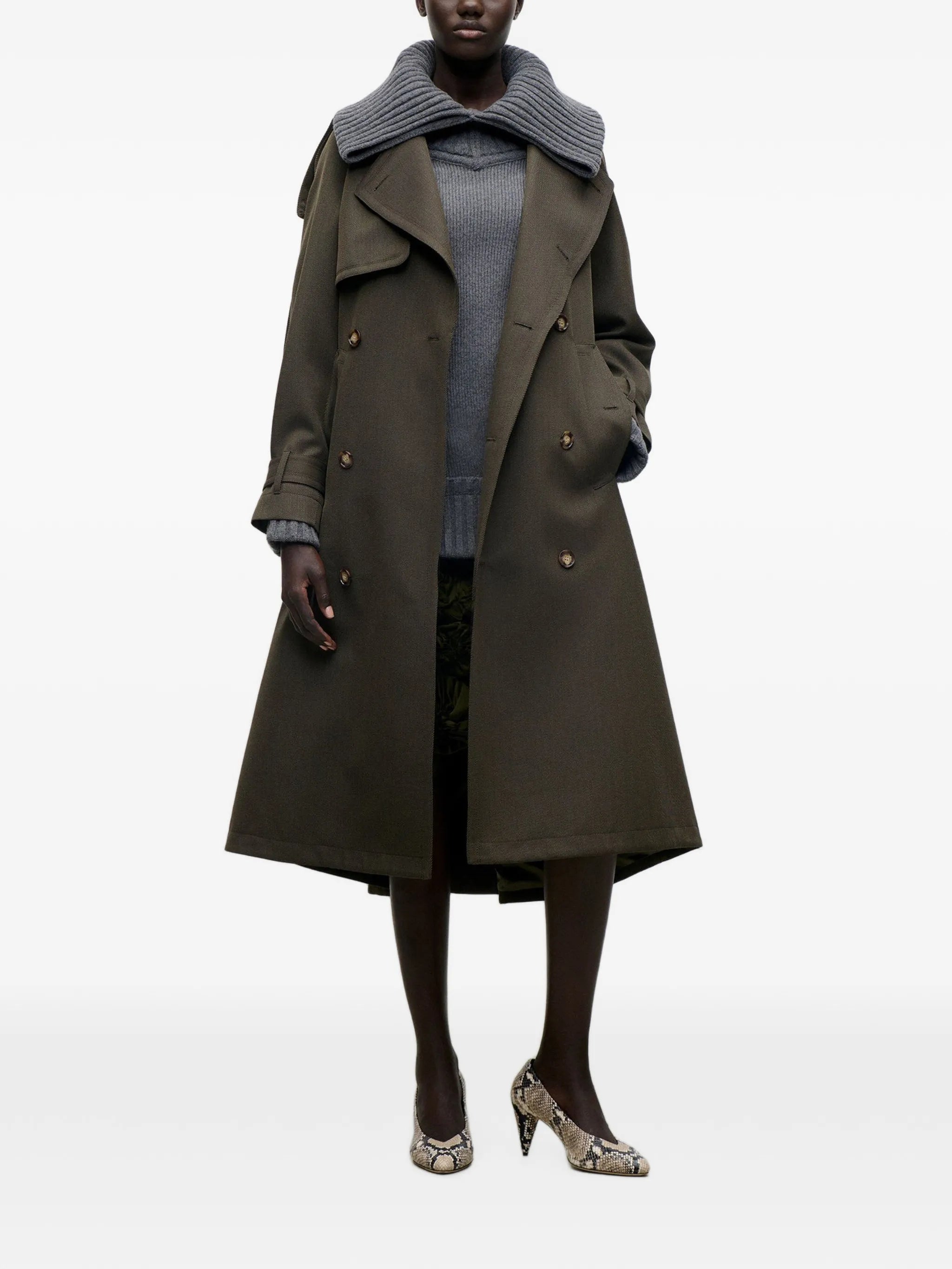Esmee trench coat in green