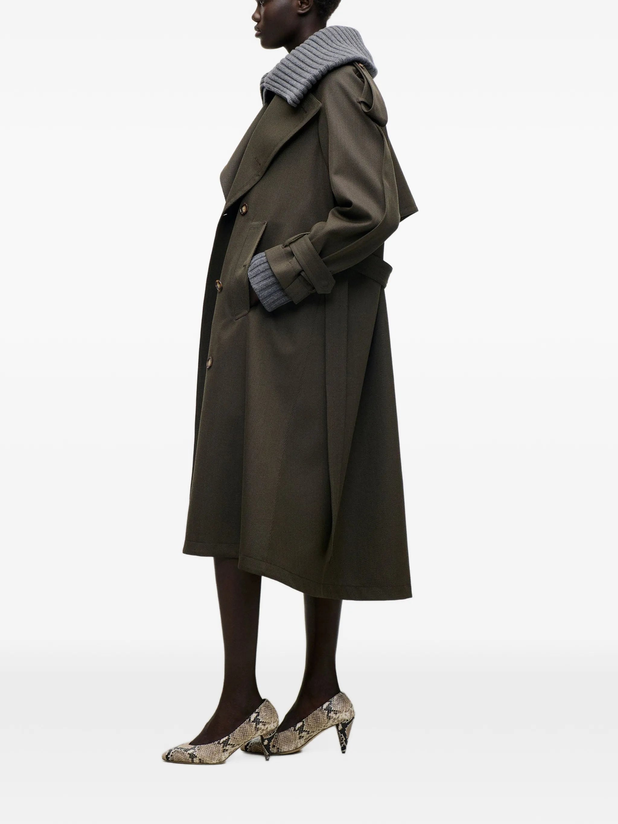 Esmee trench coat in green