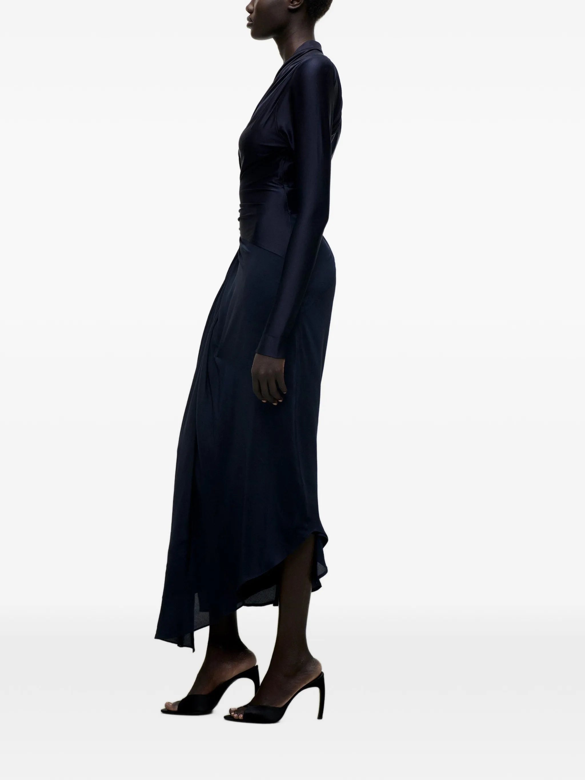 Lea knotted-detail midi dress