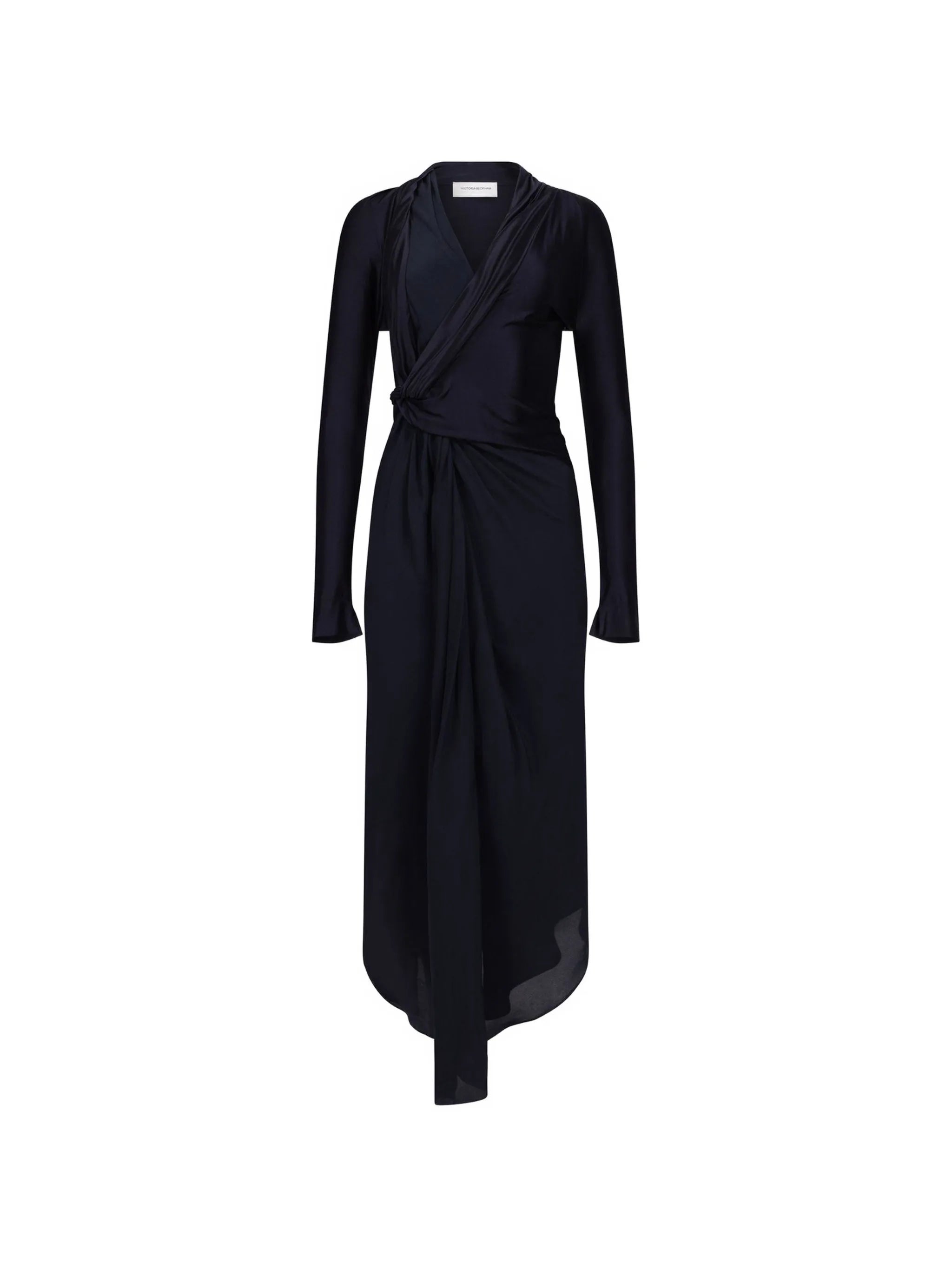 Lea knotted-detail midi dress
