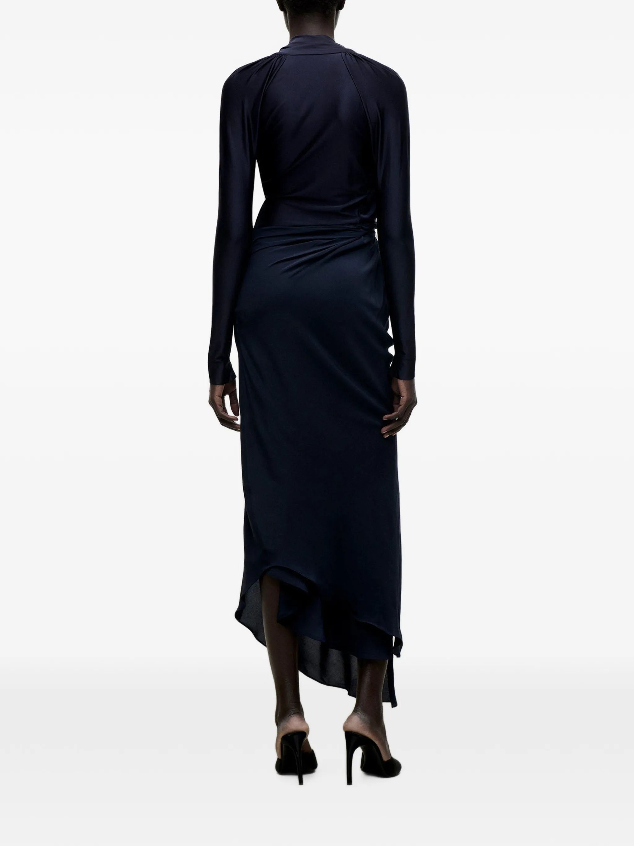 Lea knotted-detail midi dress