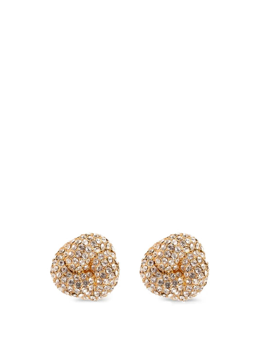 crystal-embellished knot earrings