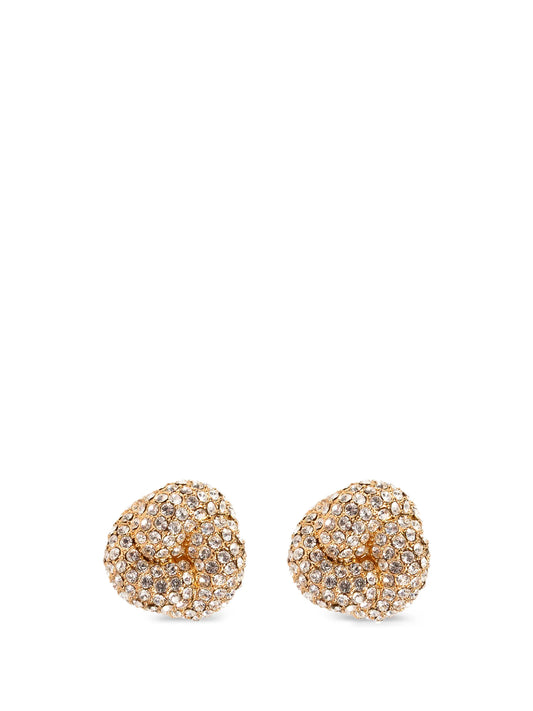 crystal-embellished knot earrings
