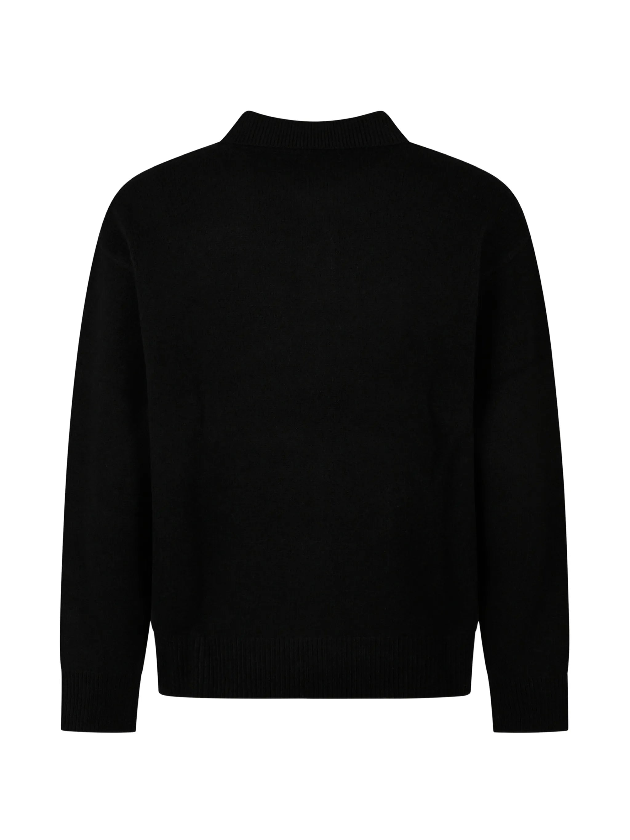 logo-embroidered polo-collar sweater