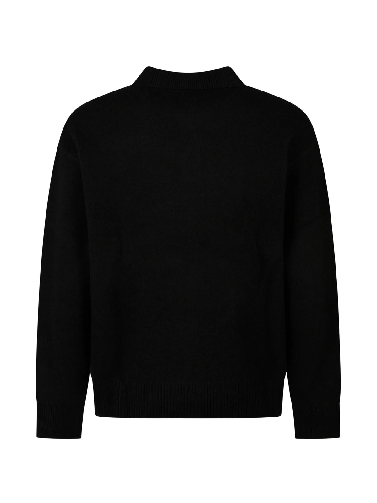logo-embroidered polo-collar sweater