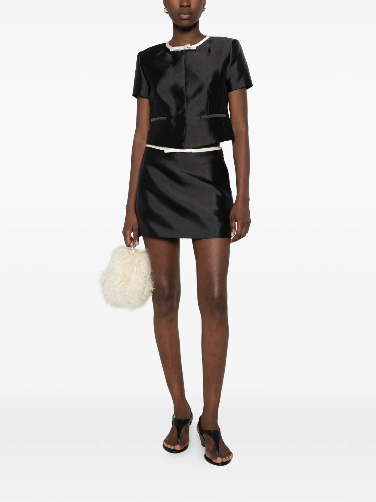 Viana bow-detail mini skirt