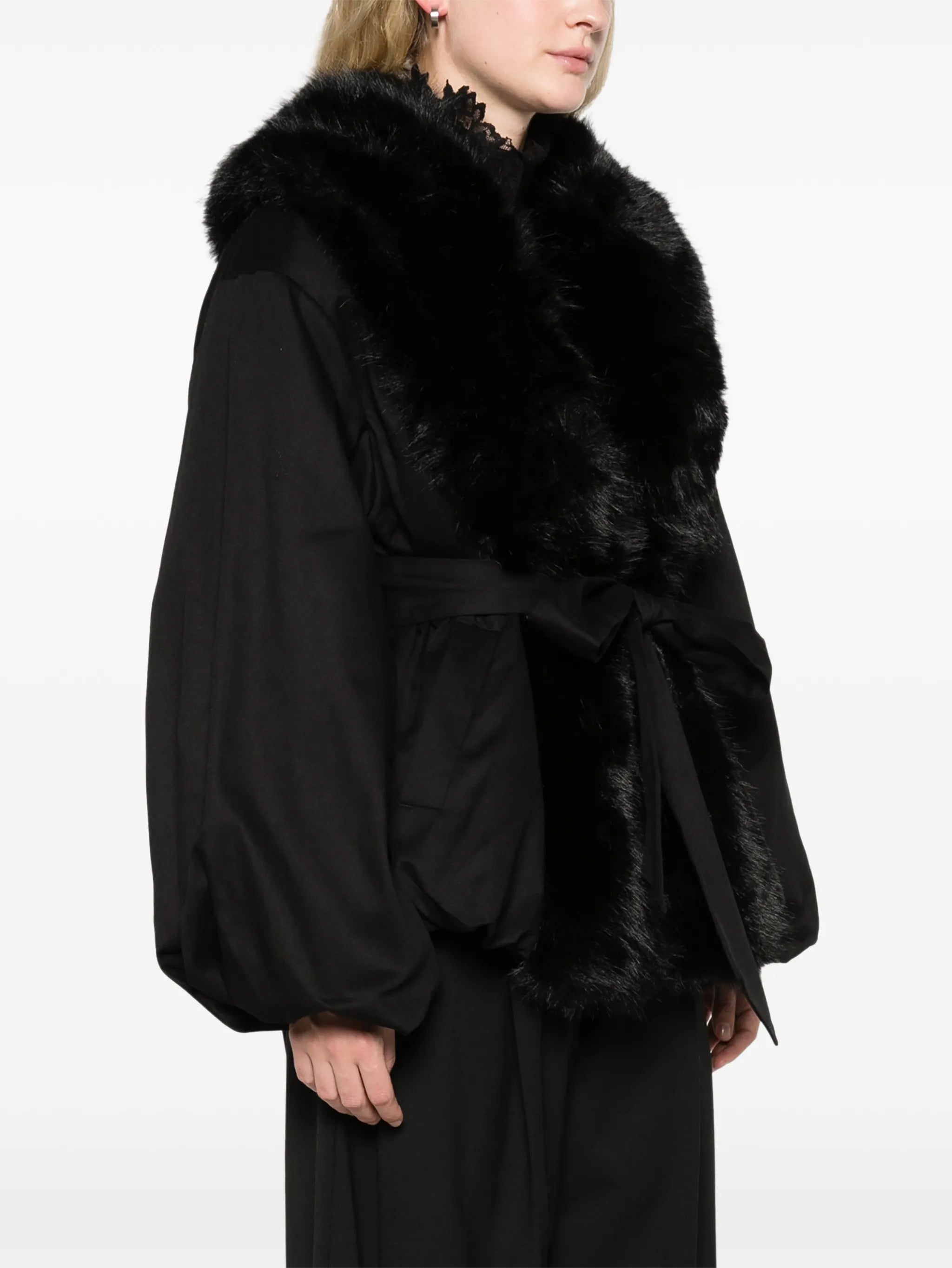faux-fur collar jacket
