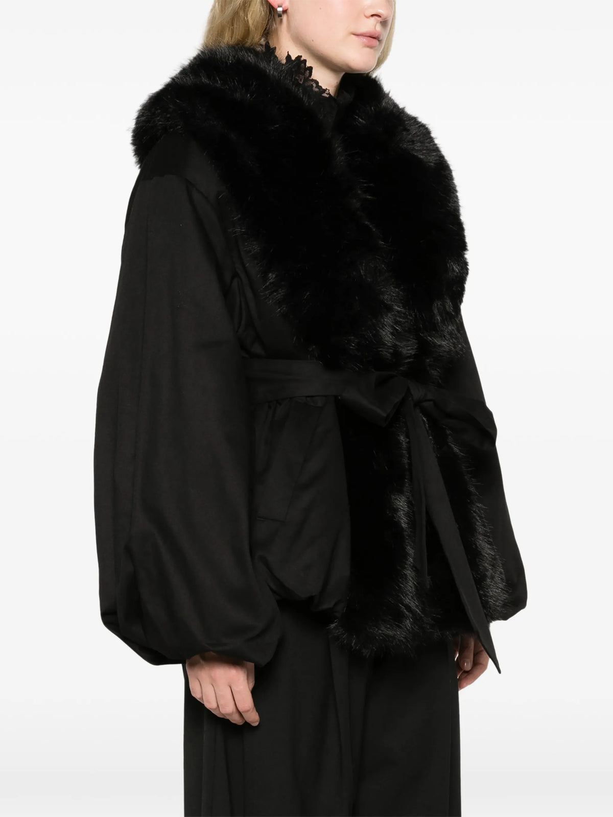 faux-fur collar jacket