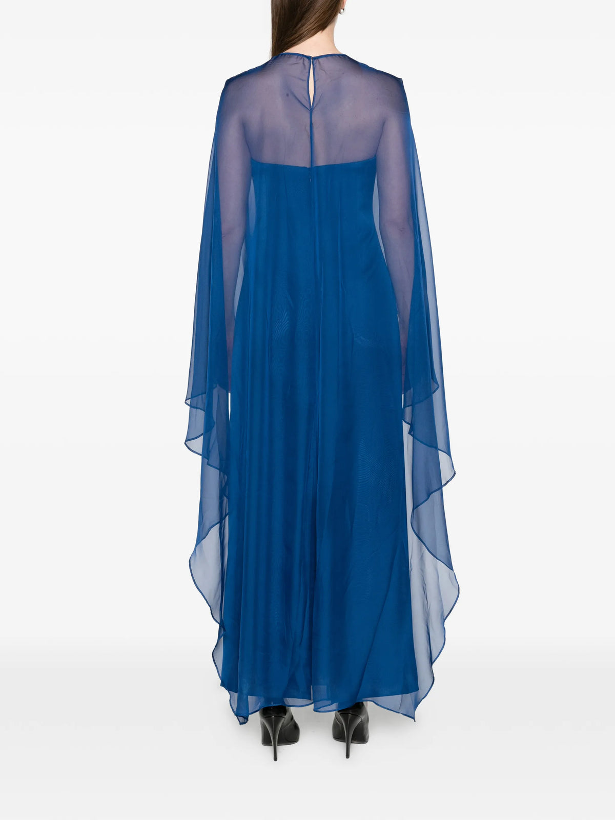 Fiora organza cape gown