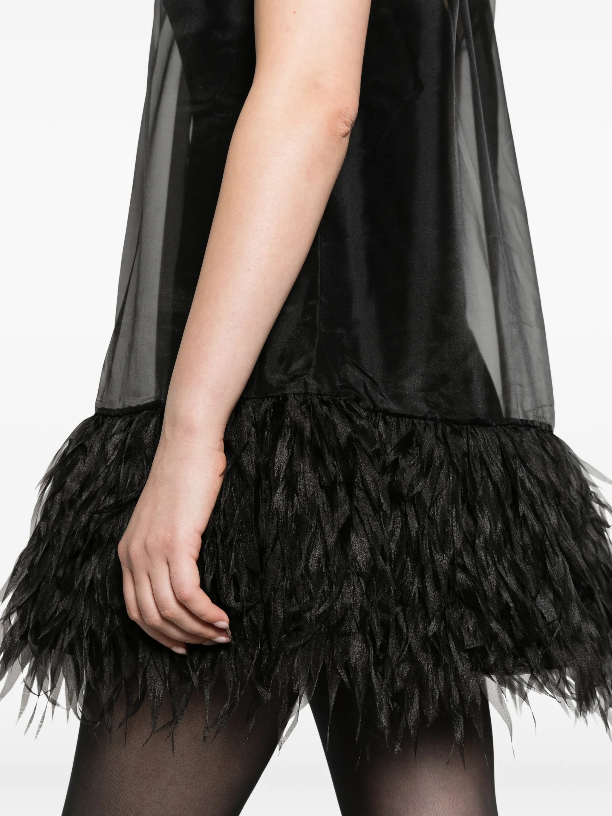 Shirya featherlike organza mini dress
