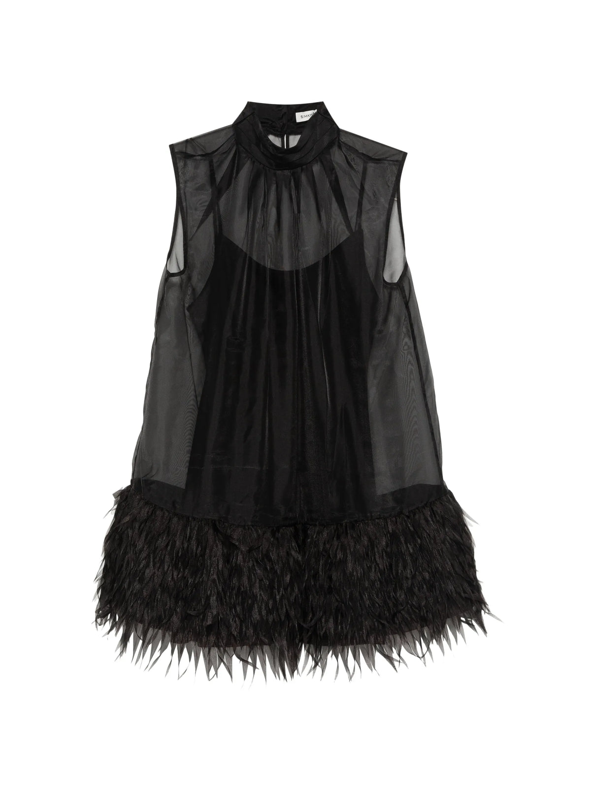 Shirya featherlike organza mini dress