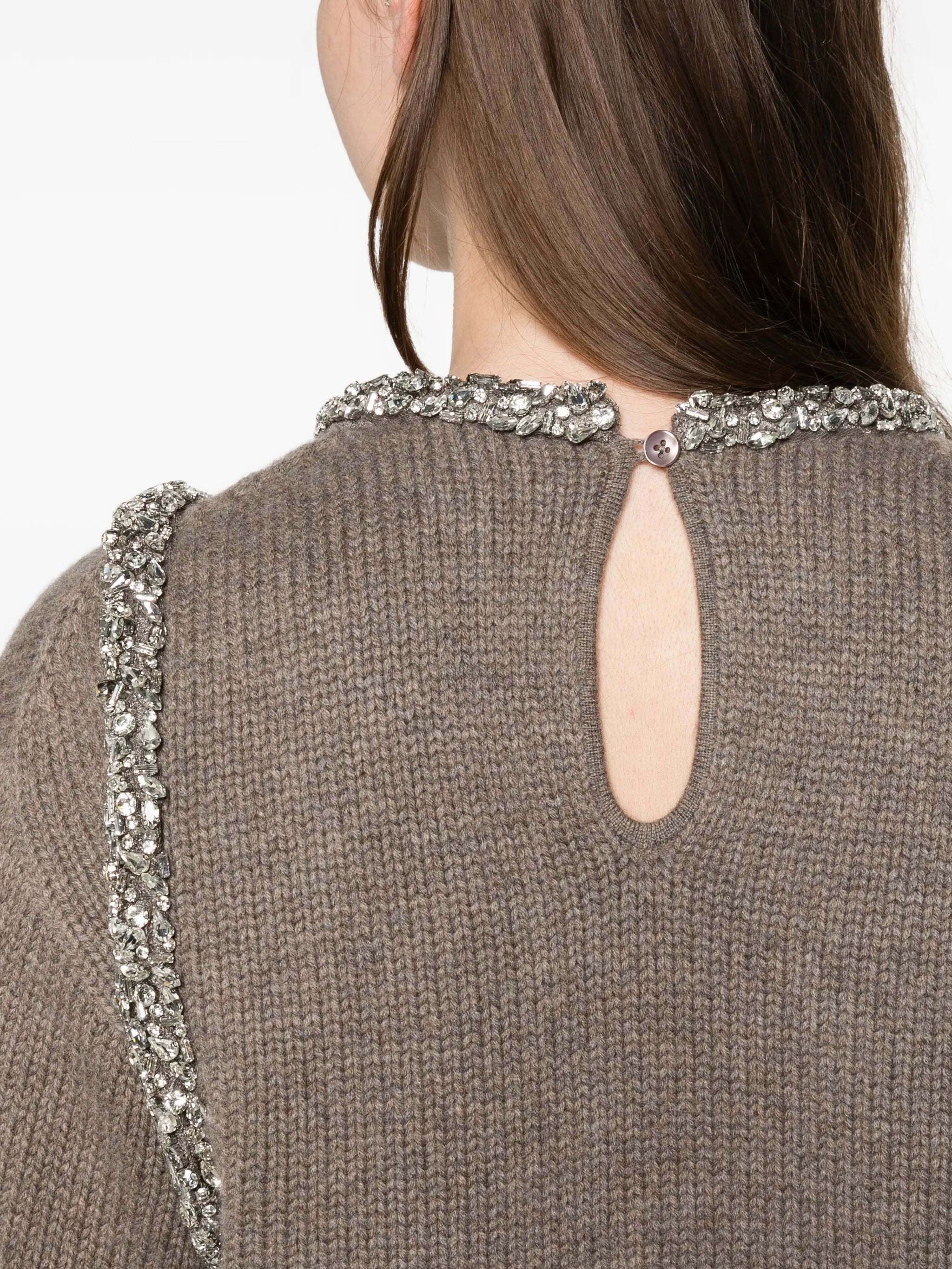 Monroe embellished cut-out sweater