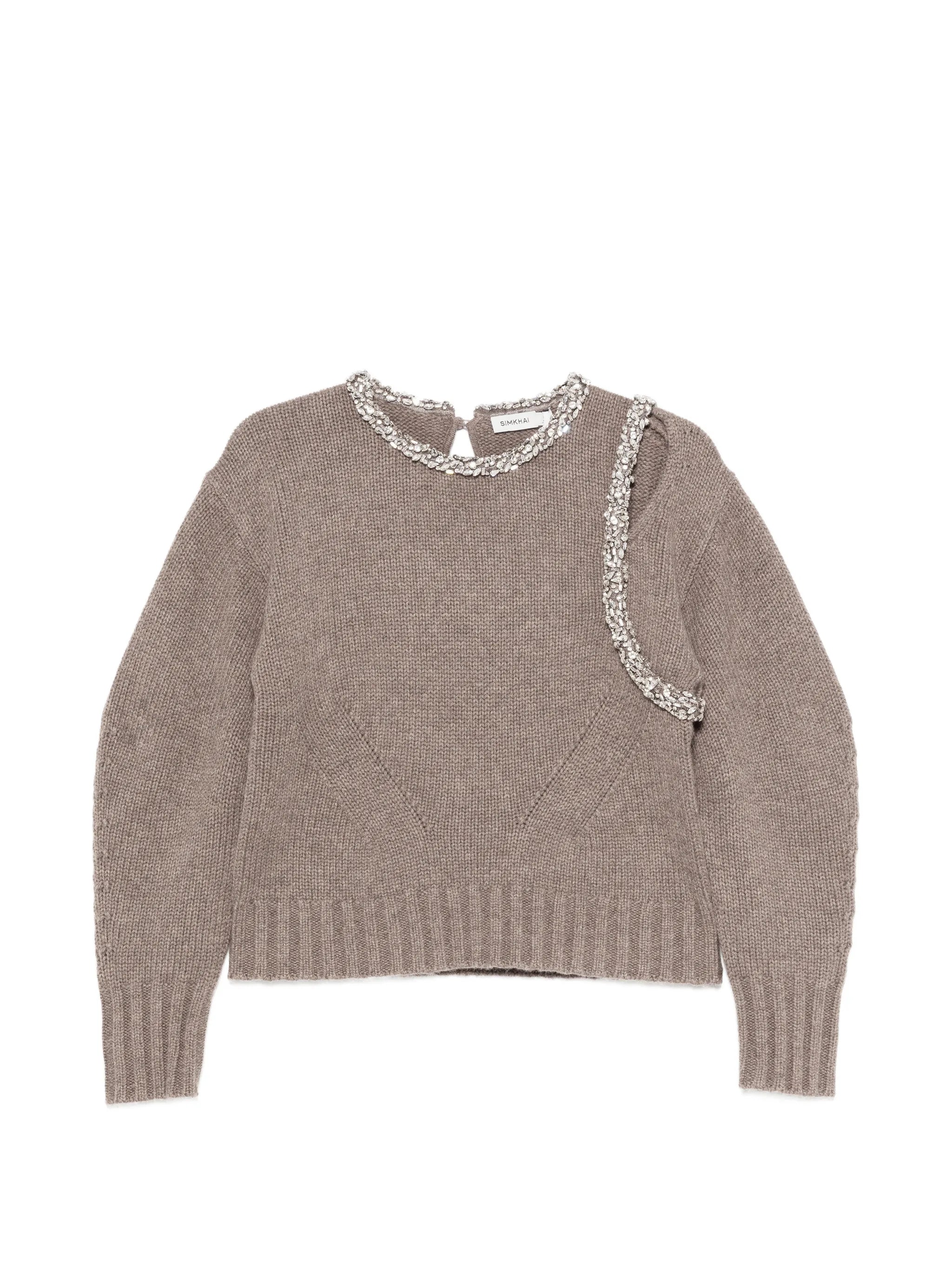 Monroe embellished cut-out sweater